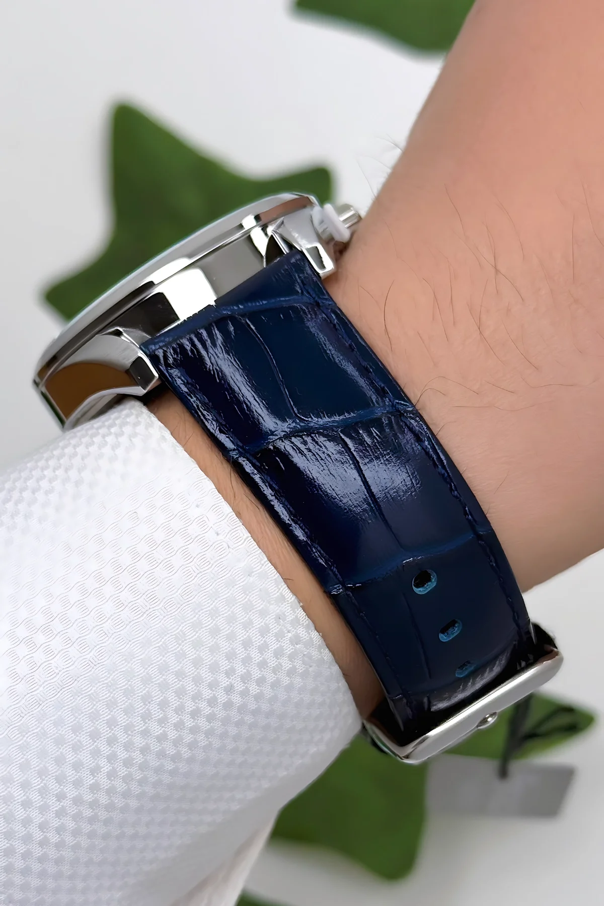 Ferrucci Function Deri Kordon Erkek Kol Saati 3 ATM- Bileklik Hediyeli Lacivert-Gümüş zmfer166