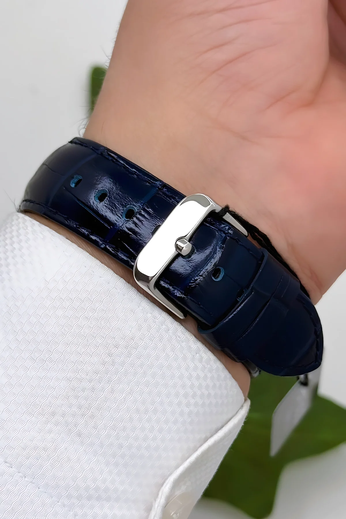 Ferrucci Function Deri Kordon Erkek Kol Saati 3 ATM- Bileklik Hediyeli Lacivert-Gümüş zmfer166