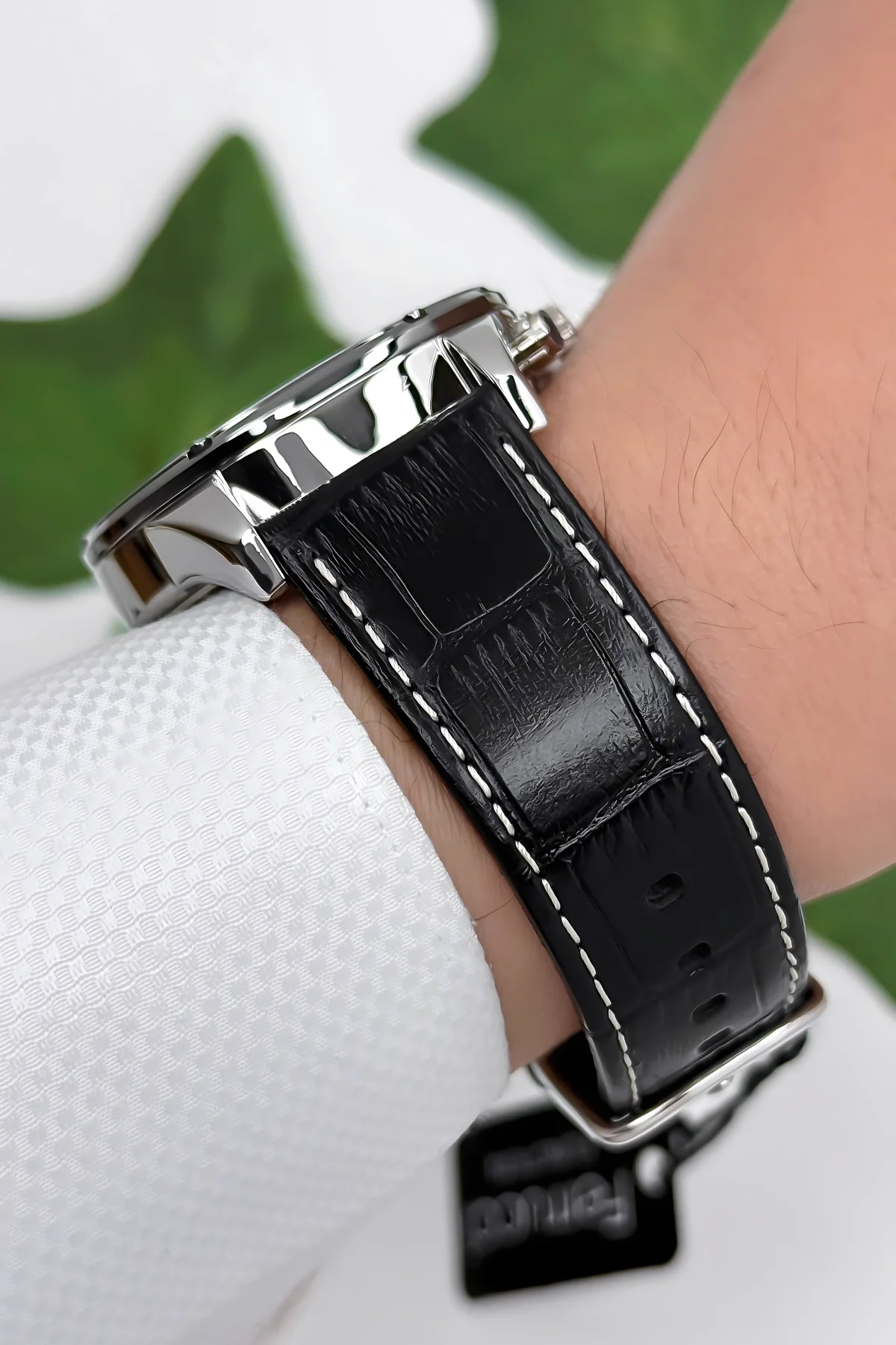 Ferrucci Function Deri Kordon Erkek Kol Saati 3 ATM- Bileklik Hediyeli Siyah-Gümüş zmfer165