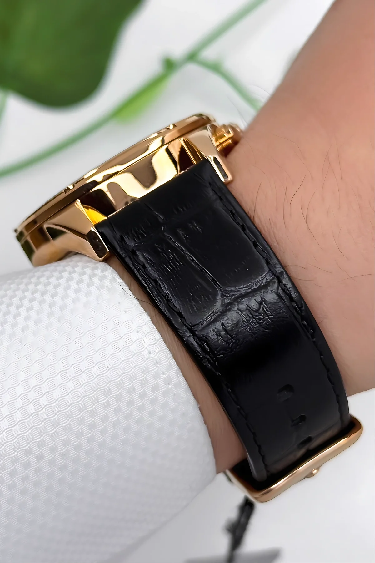 Ferrucci Function Deri Kordon Erkek Kol Saati 3 ATM- Bileklik Hediyeli Siyah-Rose zmfer165