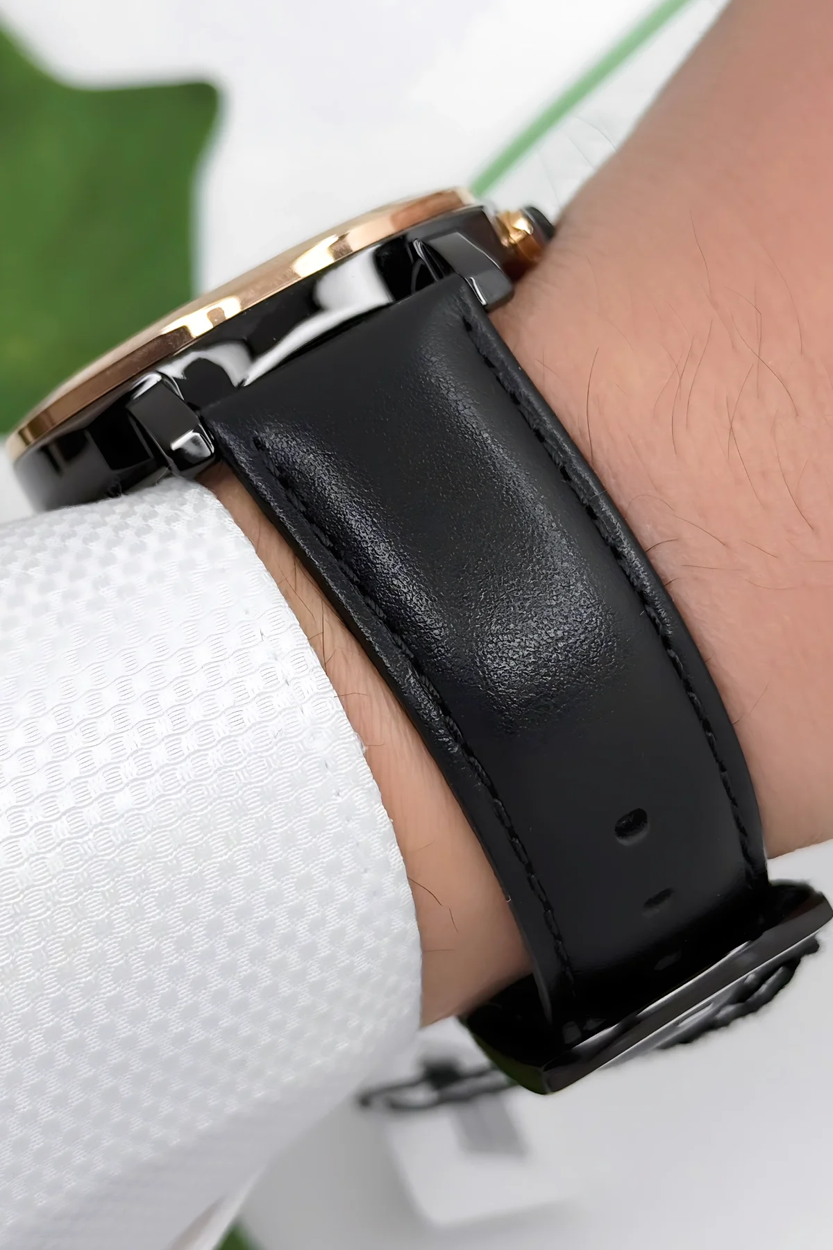 Ferrucci Function Deri Kordon Erkek Kol Saati 3 ATM- Bileklik Hediyeli Siyah-Rose zmfer167