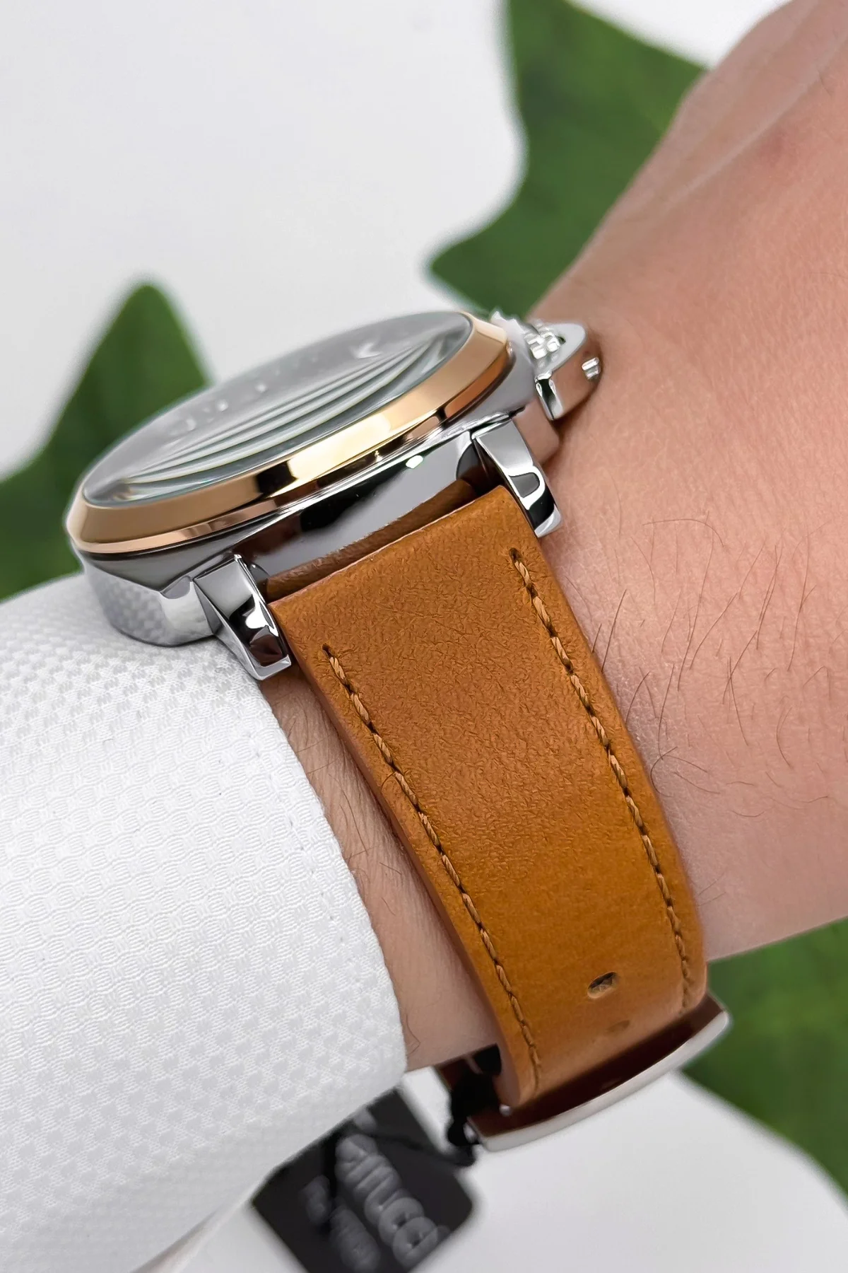 Ferrucci Function Deri Kordon Erkek Kol Saati 3 ATM- Bileklik Hediyeli Taba-Gümüş-Rose zmfer162