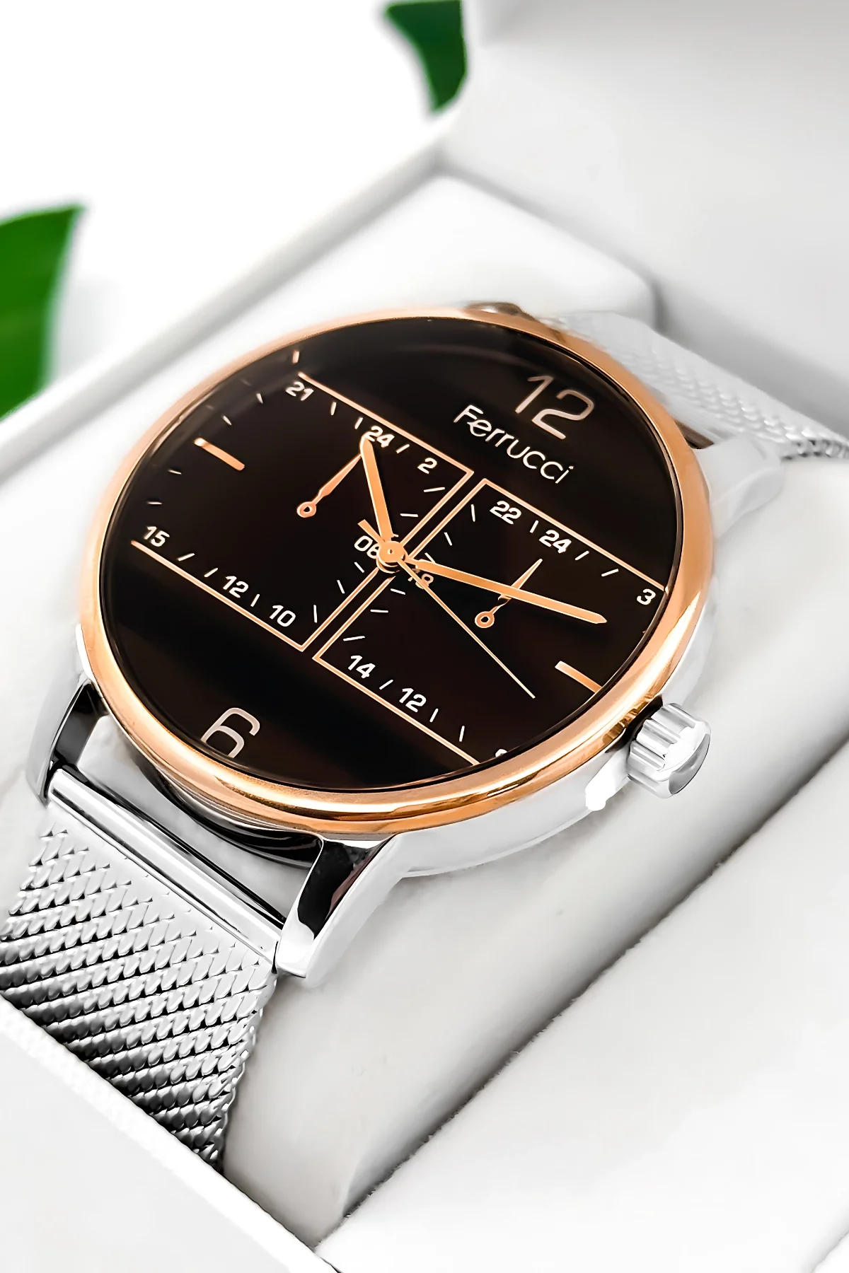 Ferrucci Erkek Kol Saati Çelik Kasa & Çelik Kordon Gümüş-Rose zmfer191