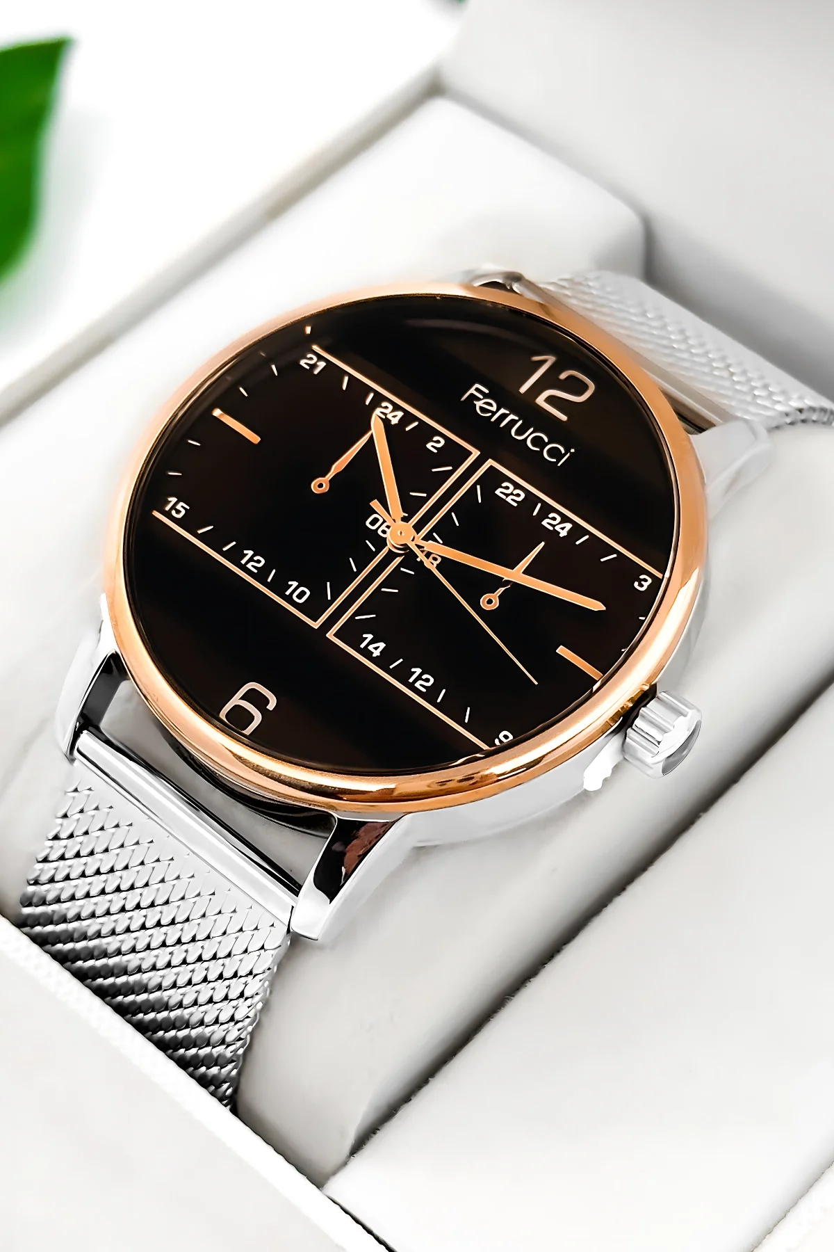 Ferrucci Erkek Kol Saati Çelik Kasa & Çelik Kordon Gümüş-Rose zmfer191