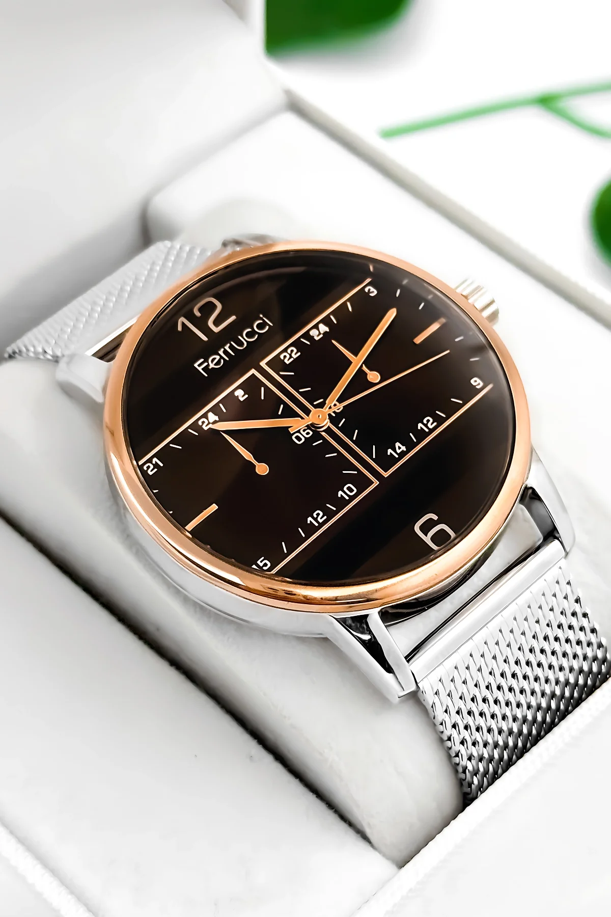 Ferrucci Erkek Kol Saati Çelik Kasa & Çelik Kordon Gümüş-Rose zmfer191