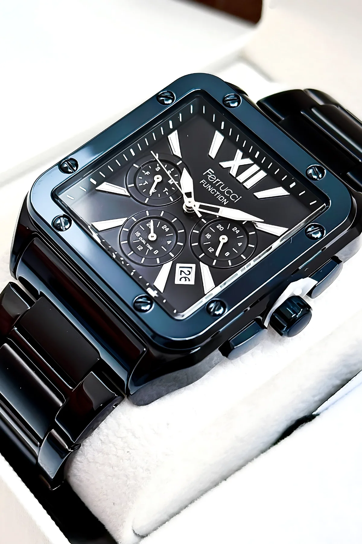 Ferrucci Function Erkek Kol Saati Çelik Kasa & Çelik Kordon Lacivert zmfer188