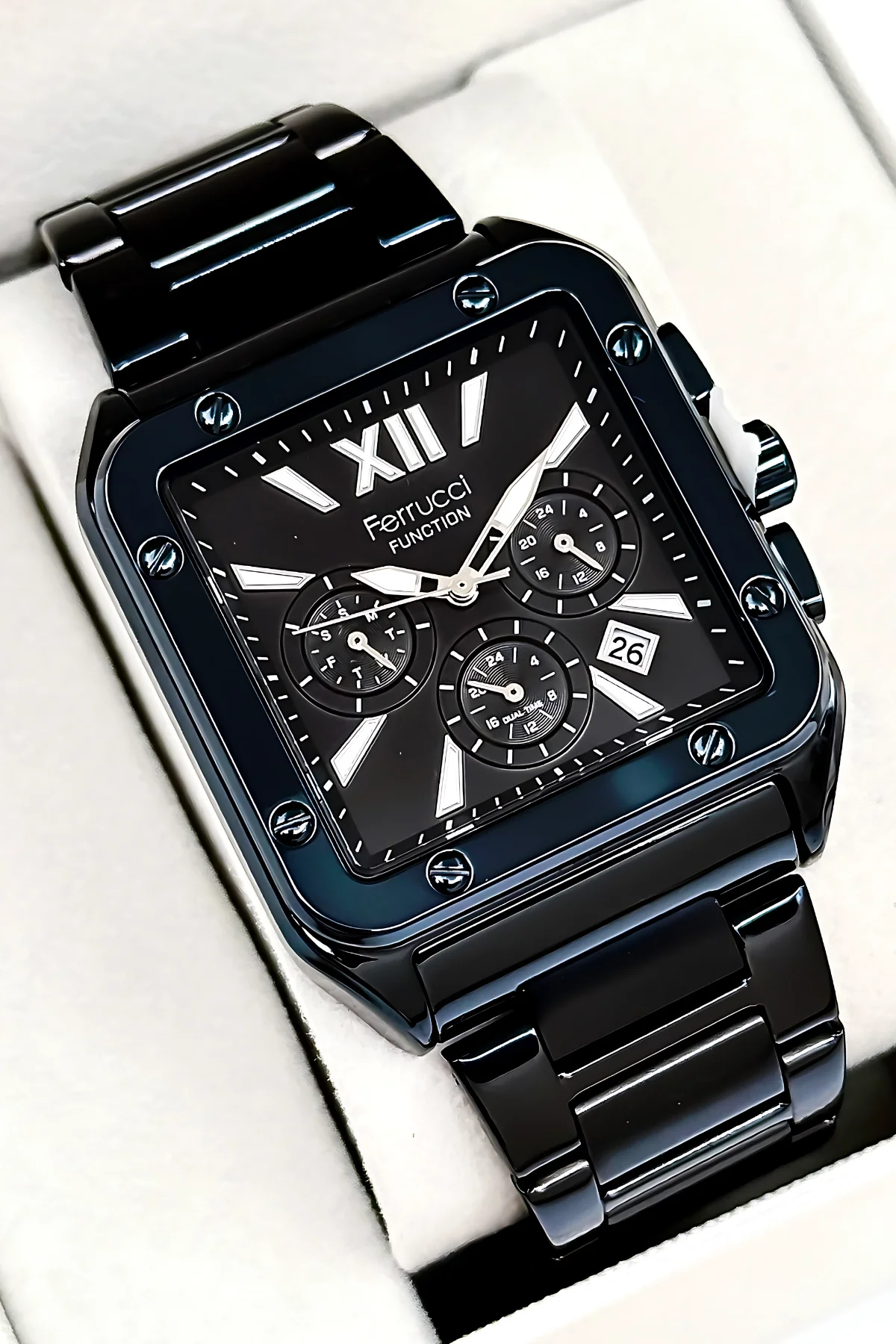 Ferrucci Function Erkek Kol Saati Çelik Kasa & Çelik Kordon Lacivert zmfer188