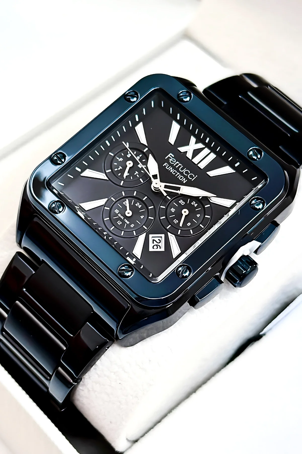 Ferrucci Function Erkek Kol Saati Çelik Kasa & Çelik Kordon Lacivert zmfer188