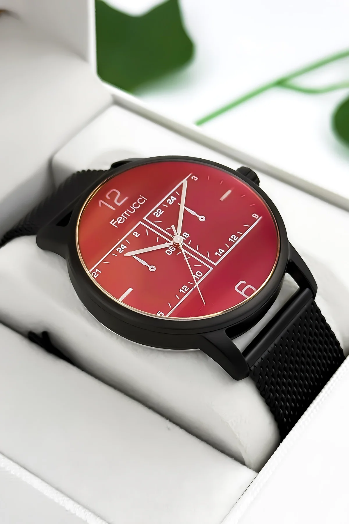 Ferrucci Erkek Kol Saati Çelik Kasa & Çelik Kordon Siyah zmfer191