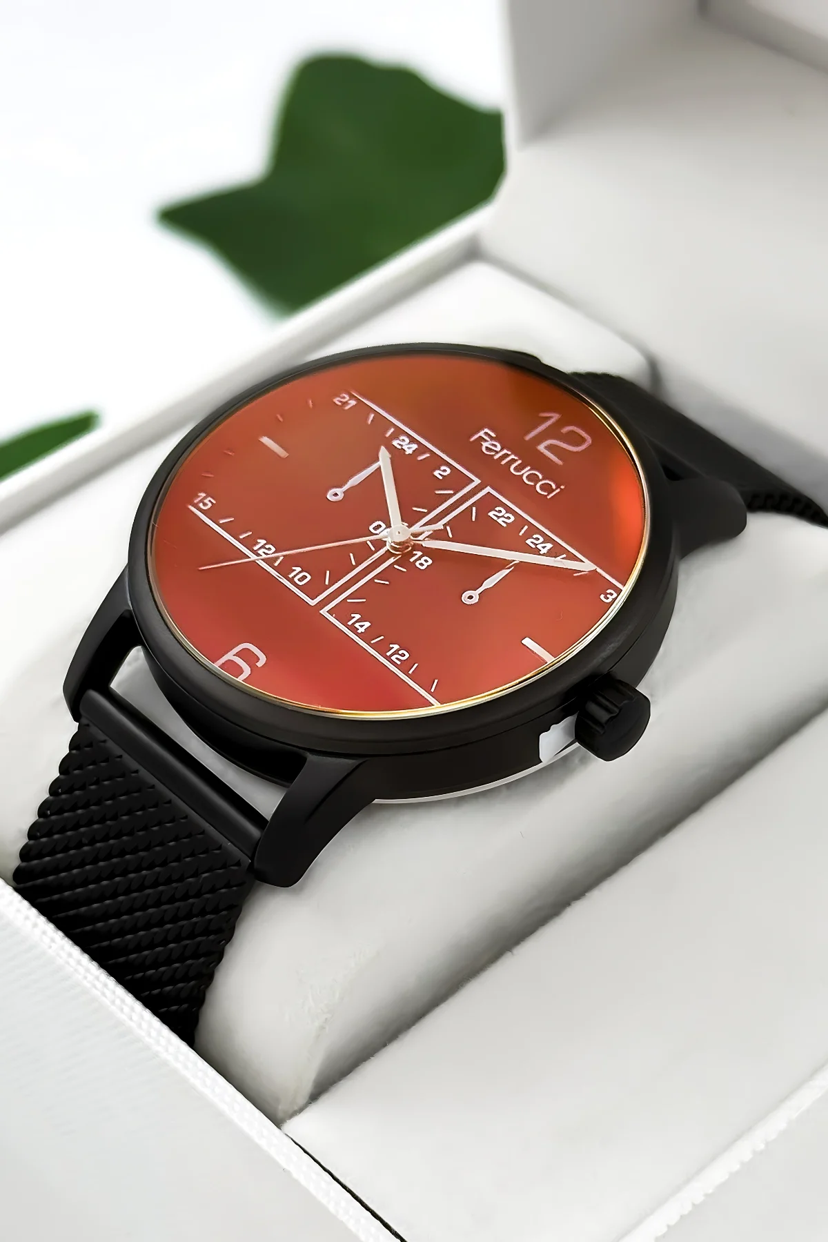 Ferrucci Erkek Kol Saati Çelik Kasa & Çelik Kordon Siyah zmfer191