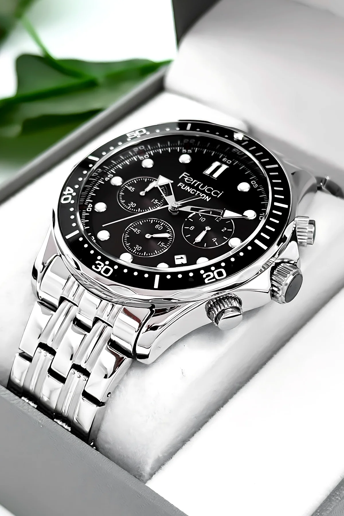 Ferrucci Function Erkek Kol Saati Çelik Kordon&Kasa 3 ATM+Bileklik Hediye zmfer088