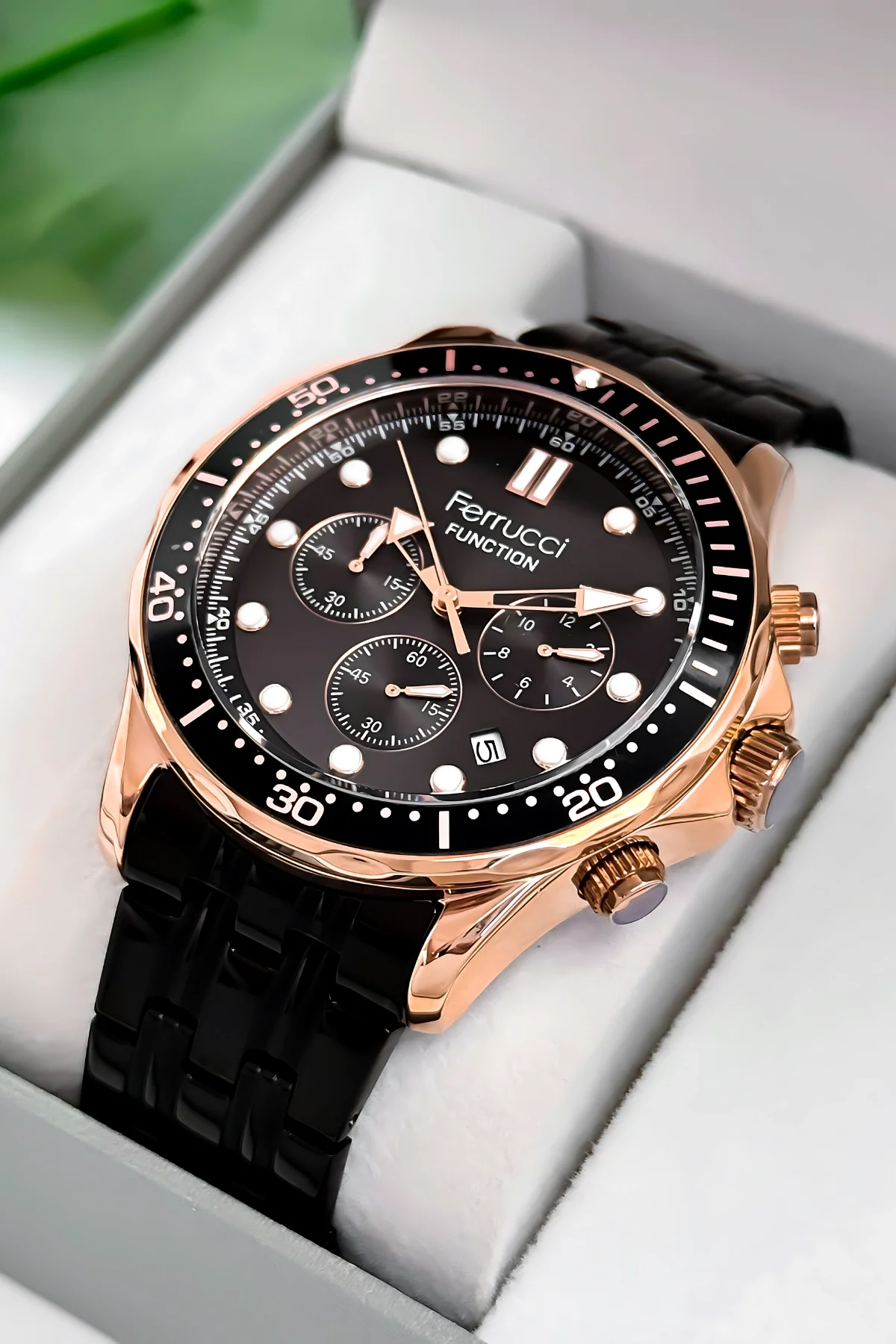 Ferrucci Function Erkek Kol Saati Çelik Kordon&Kasa 3 ATM+Bileklik Hediye zmfer088