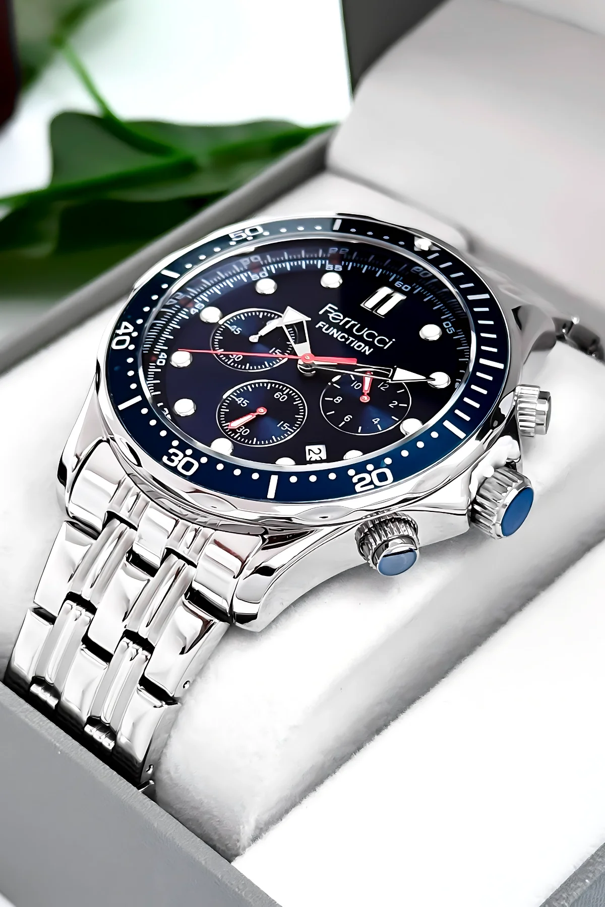 Ferrucci Function Erkek Kol Saati Çelik Kordon&Kasa 3 ATM+Bileklik Hediye zmfer088