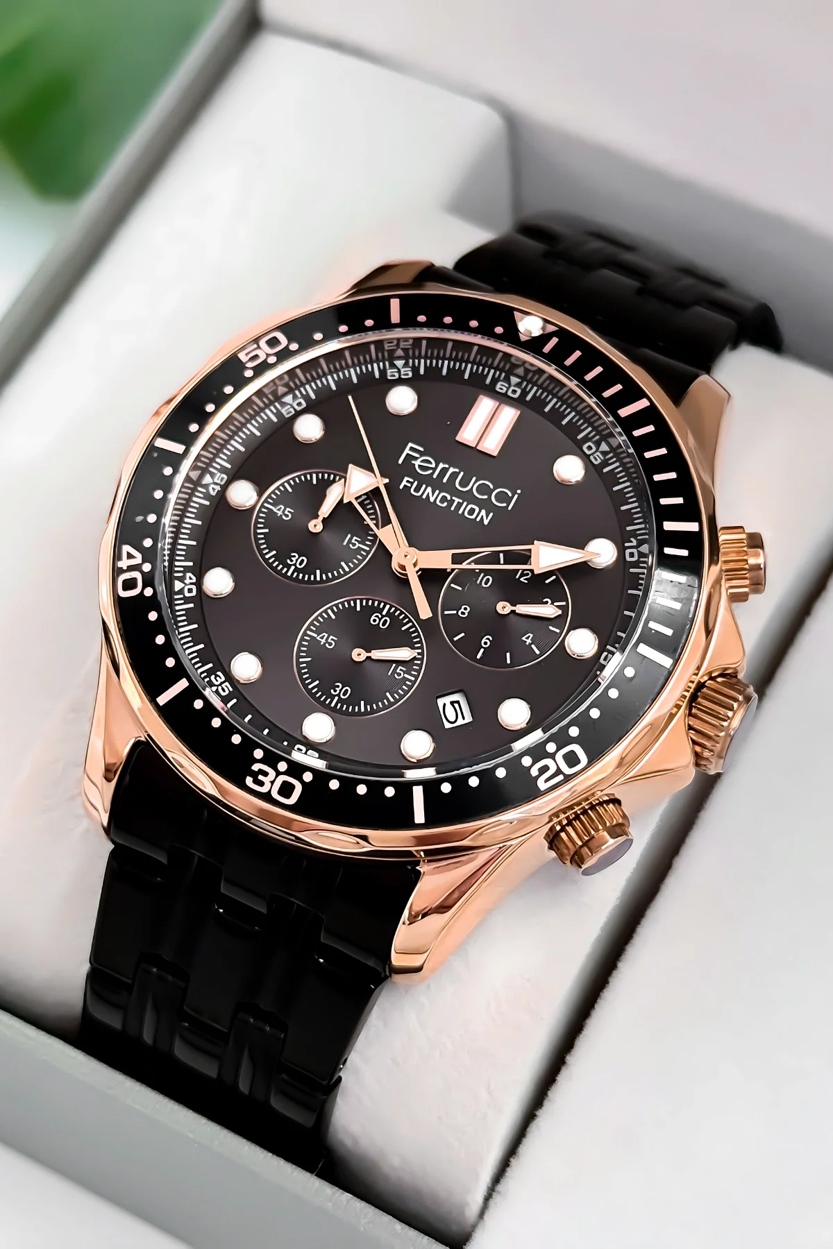 Ferrucci Function Erkek Kol Saati Çelik Kordon&Kasa 3 ATM+Bileklik Hediye zmfer088