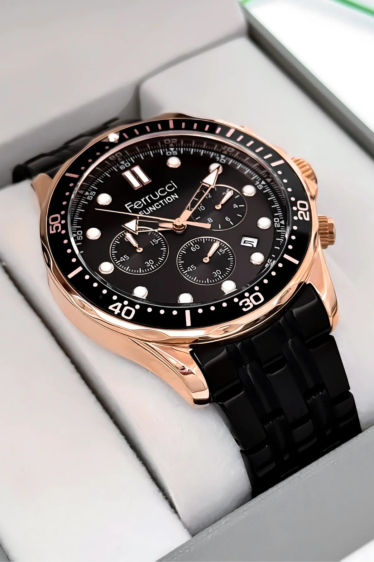 Ferrucci Function Erkek Kol Saati Çelik Kordon&Kasa 3 ATM+Bileklik Hediye zmfer088