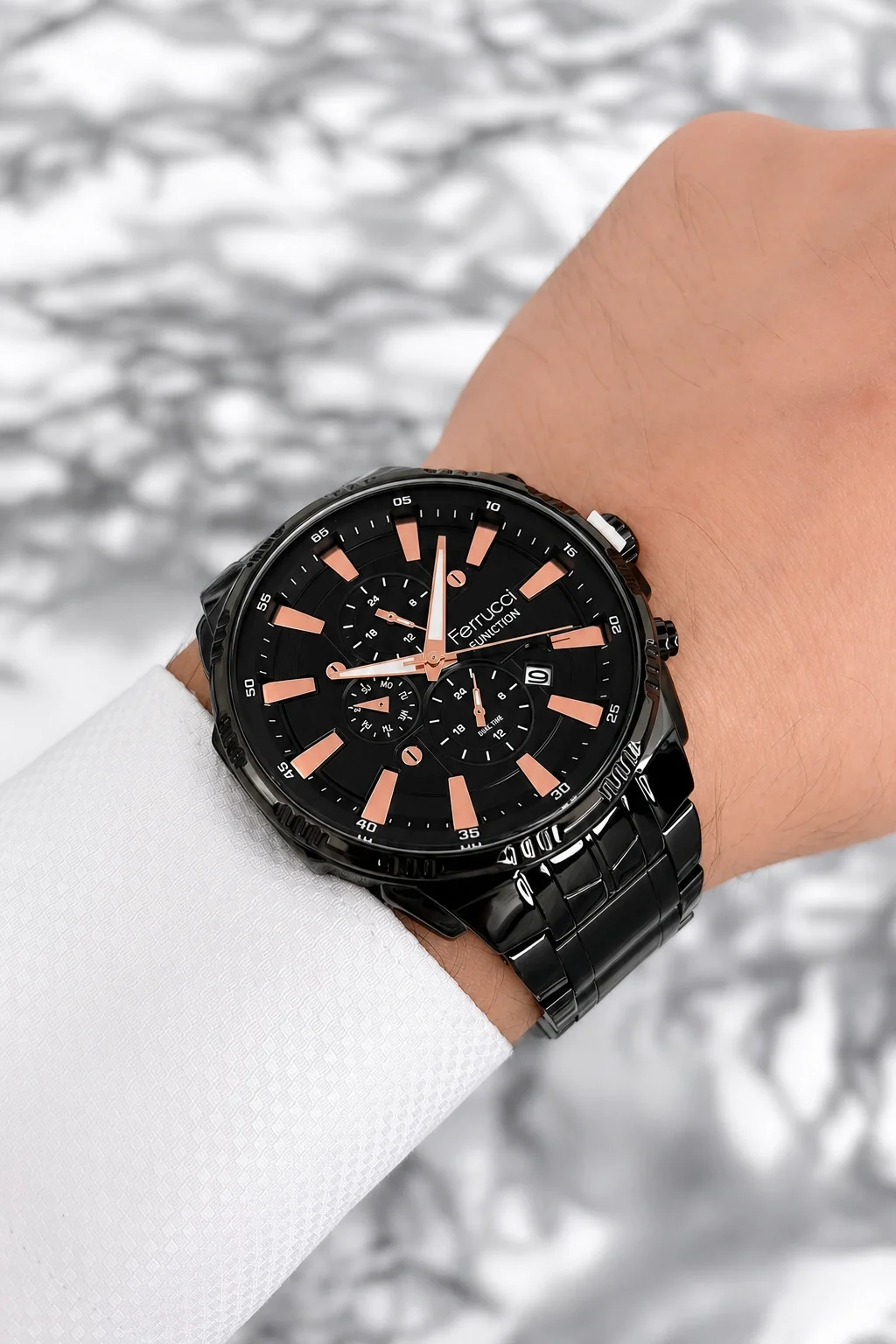 Ferrucci Function Erkek Kol Saati Çelik Kordon Siyah zmfer075