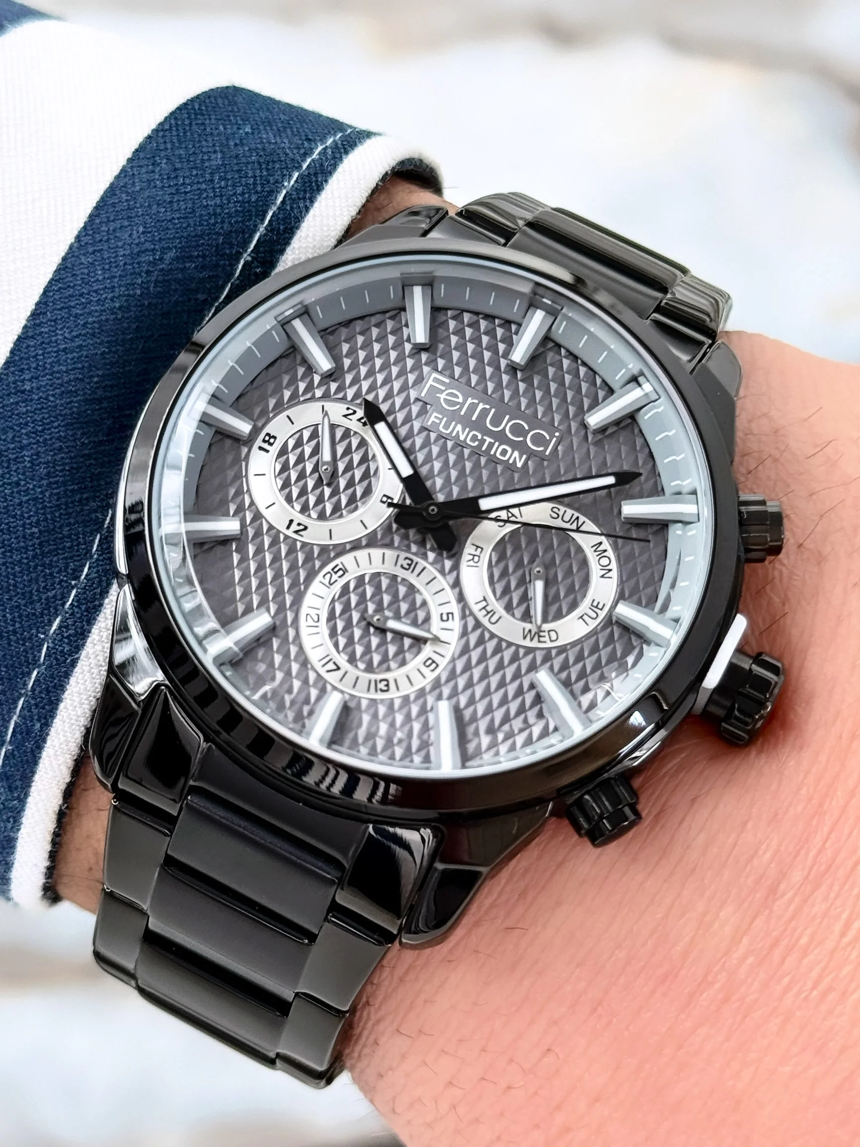 Ferrucci Function Mineral Cam Çelik Kordon&Kasa Erkek Saat zmfer086