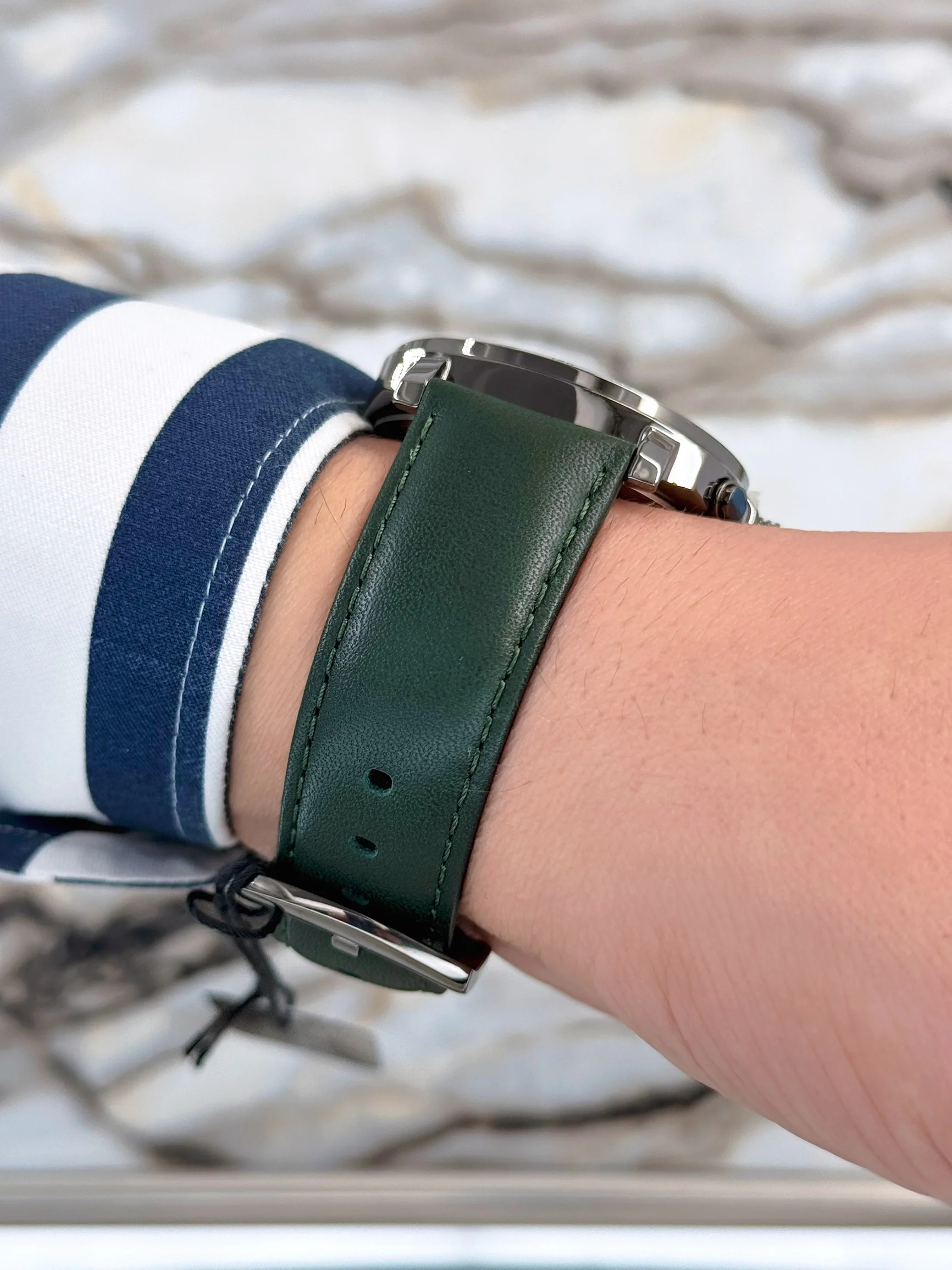 Ferrucci Yeşil Deri Kordon, Çelik Kasa Function Rakamlı Erkek Kol Saati+Bileklik zmfer079