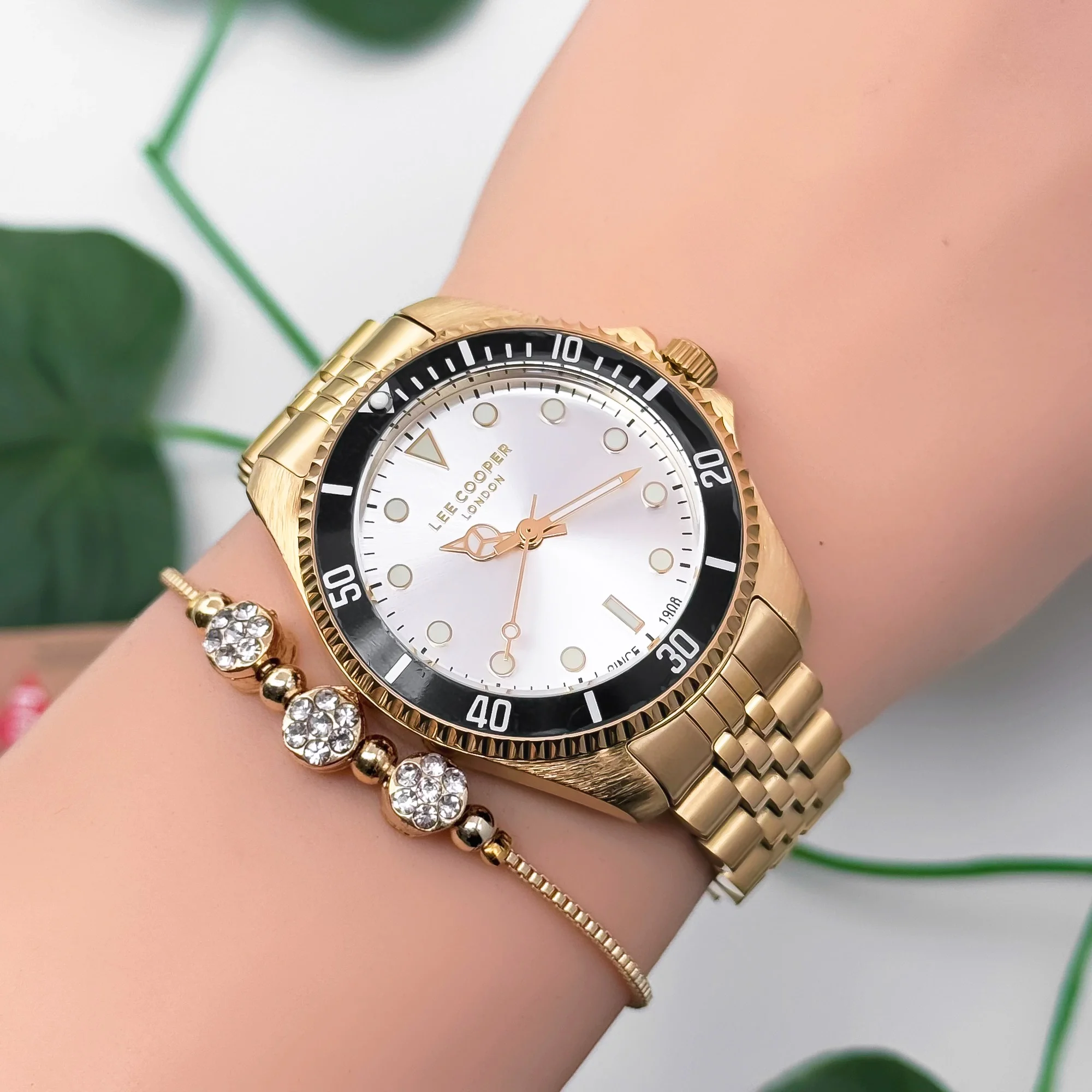 Lee Cooper LC07593.130 Gold Renk Çelik Kordon&Kasa Kadın Kol Saati 3Atm Su Geçirmezlik ZMLC020