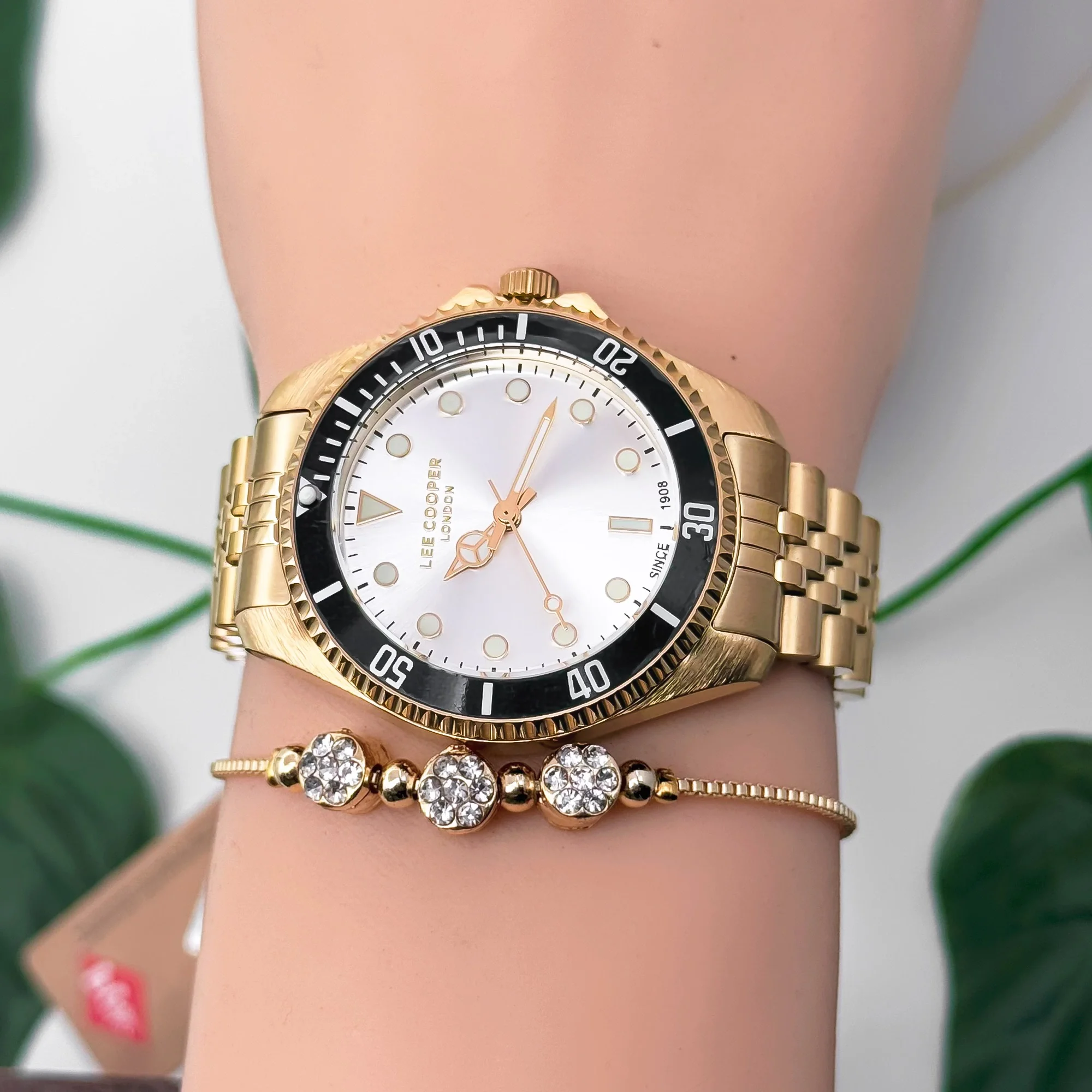 Lee Cooper LC07593.130 Gold Renk Çelik Kordon&Kasa Kadın Kol Saati 3Atm Su Geçirmezlik ZMLC020