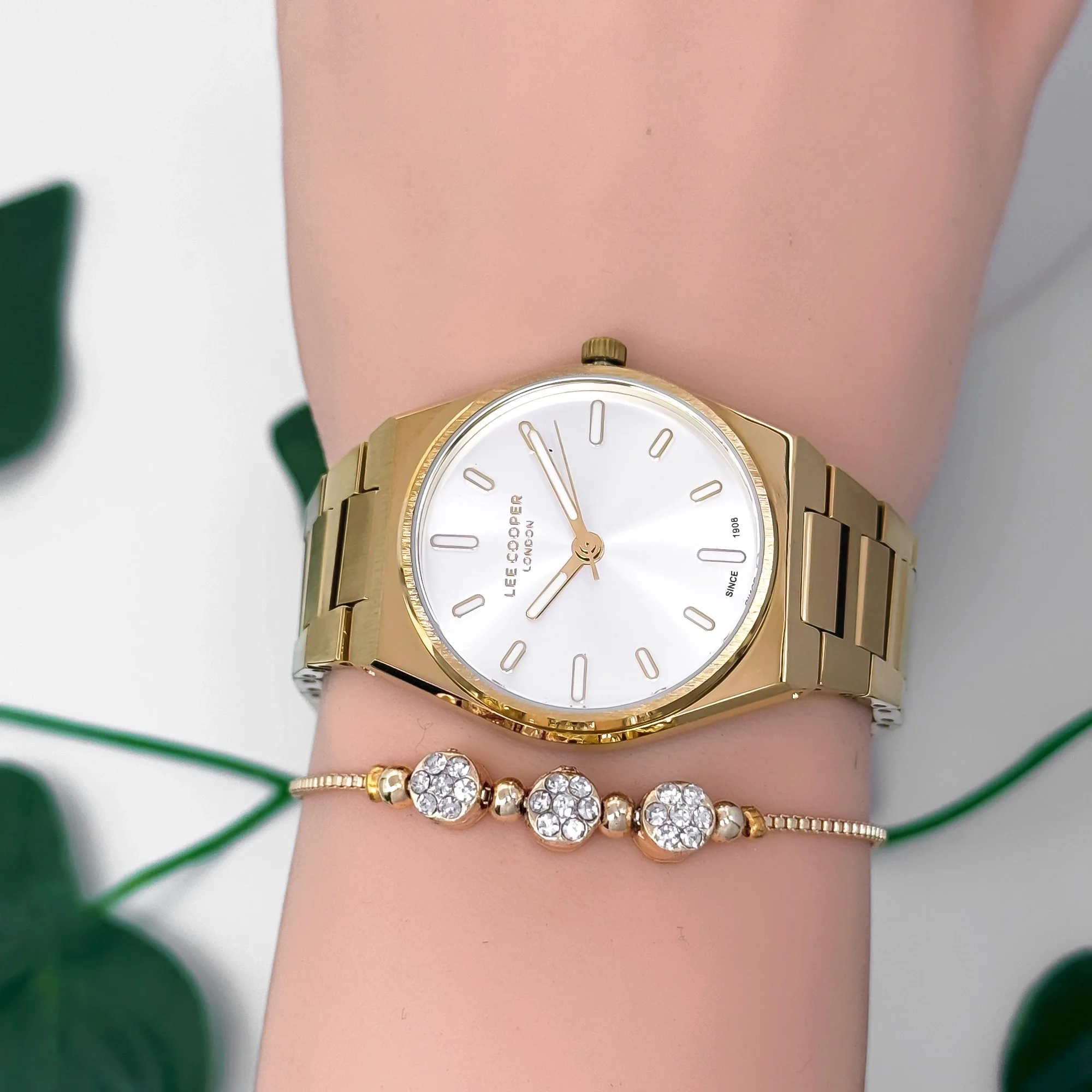 Lee Cooper LC07609.130 Gold Renk Çelik Kordon&Kasa Kadın Kol Saati 3Atm Su Geçirmezlik ZMLC022