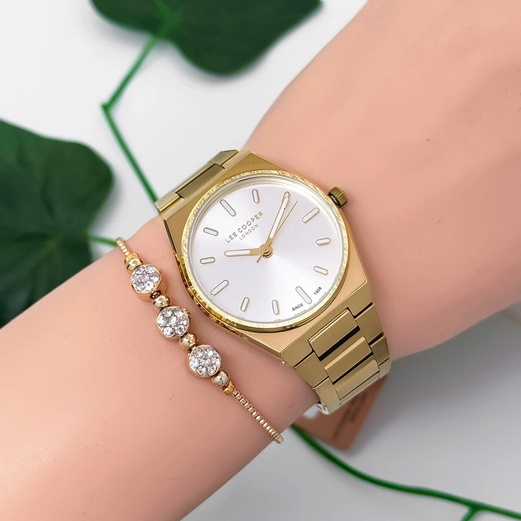 Lee Cooper LC07609.130 Gold Renk Çelik Kordon&Kasa Kadın Kol Saati 3Atm Su Geçirmezlik ZMLC022