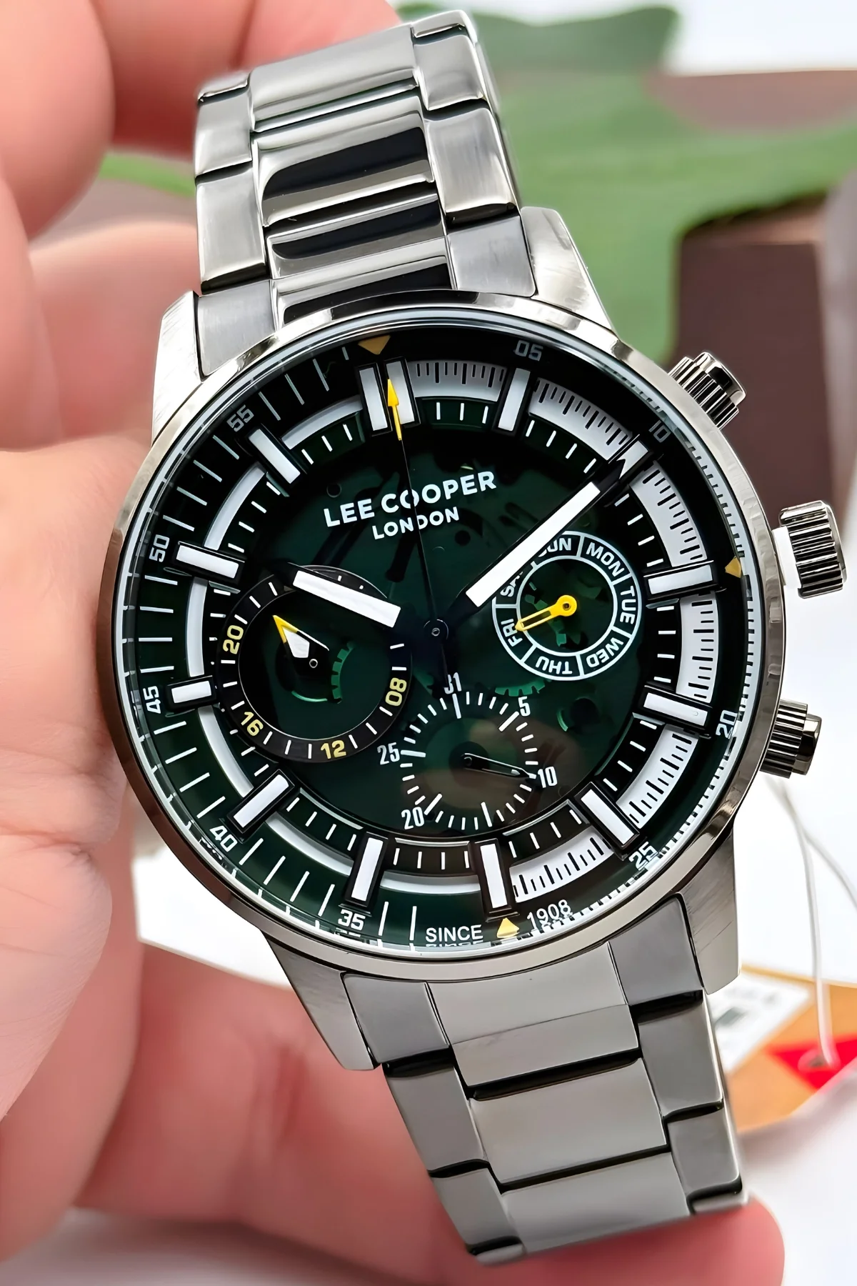 Lee Cooper LC07817.670 Füme Renk Çelik Kordon Füme Renk Çelik Kasa Erkek Kol Saati ZMLC008