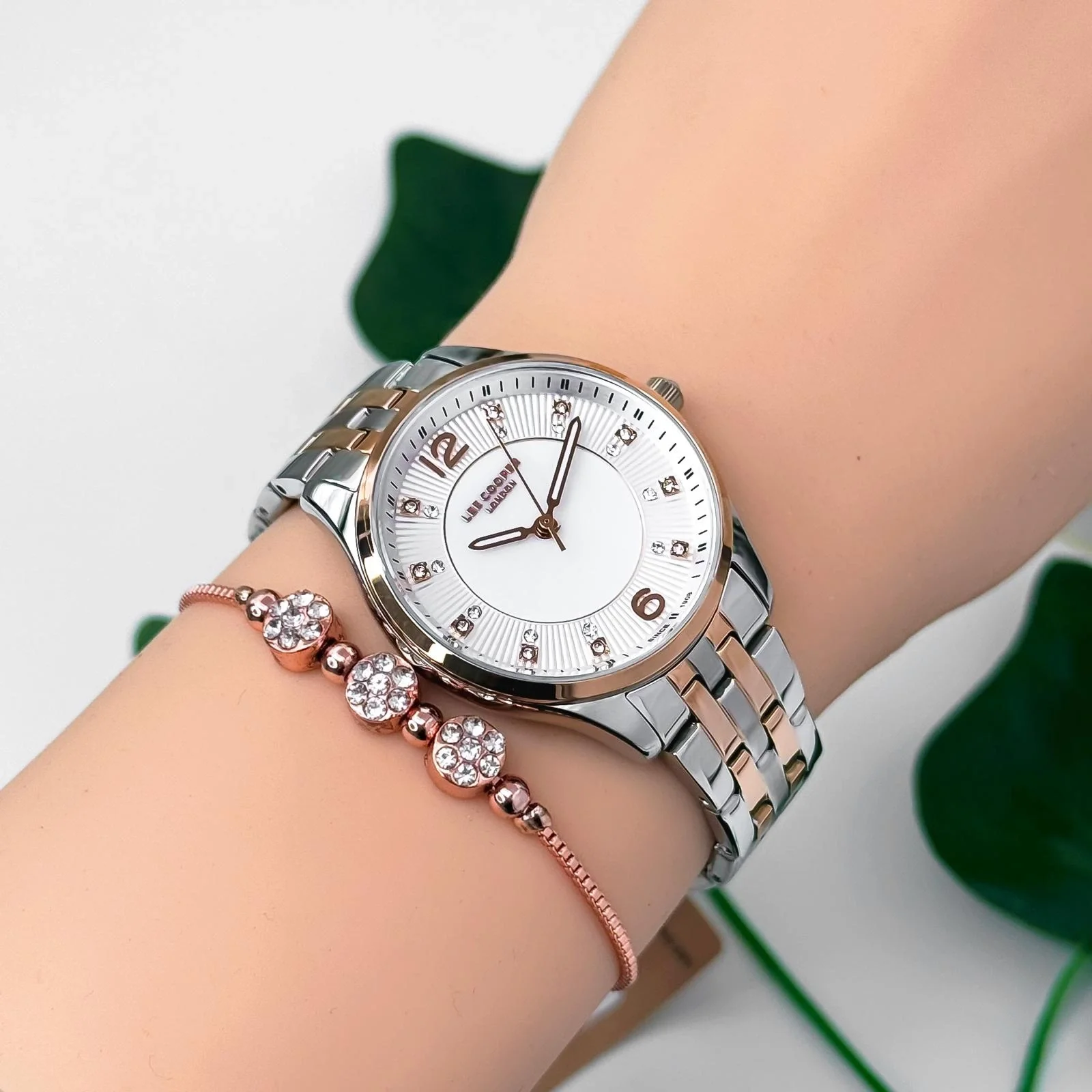 Lee Cooper LC07832.520 Gümüş-Rose Renk Çelik Kordon&Kasa Kadın Kol Saati 3Atm Su Geçirmezlik ZMLC028