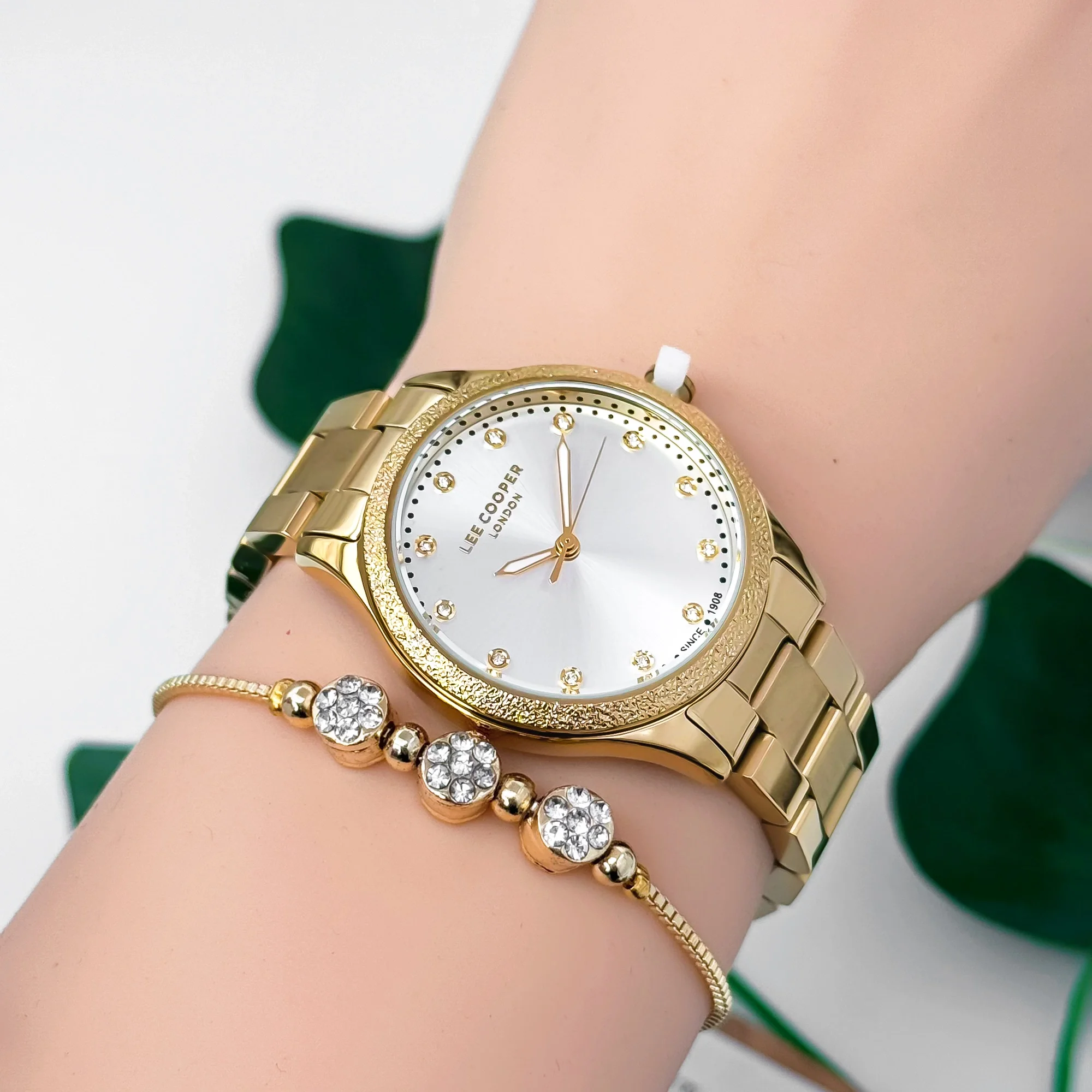 Lee Cooper LC07840.130 Gold Renk Çelik Kordon&Kasa Kadın Kol Saati 3Atm Su Geçirmezlik ZMLC027