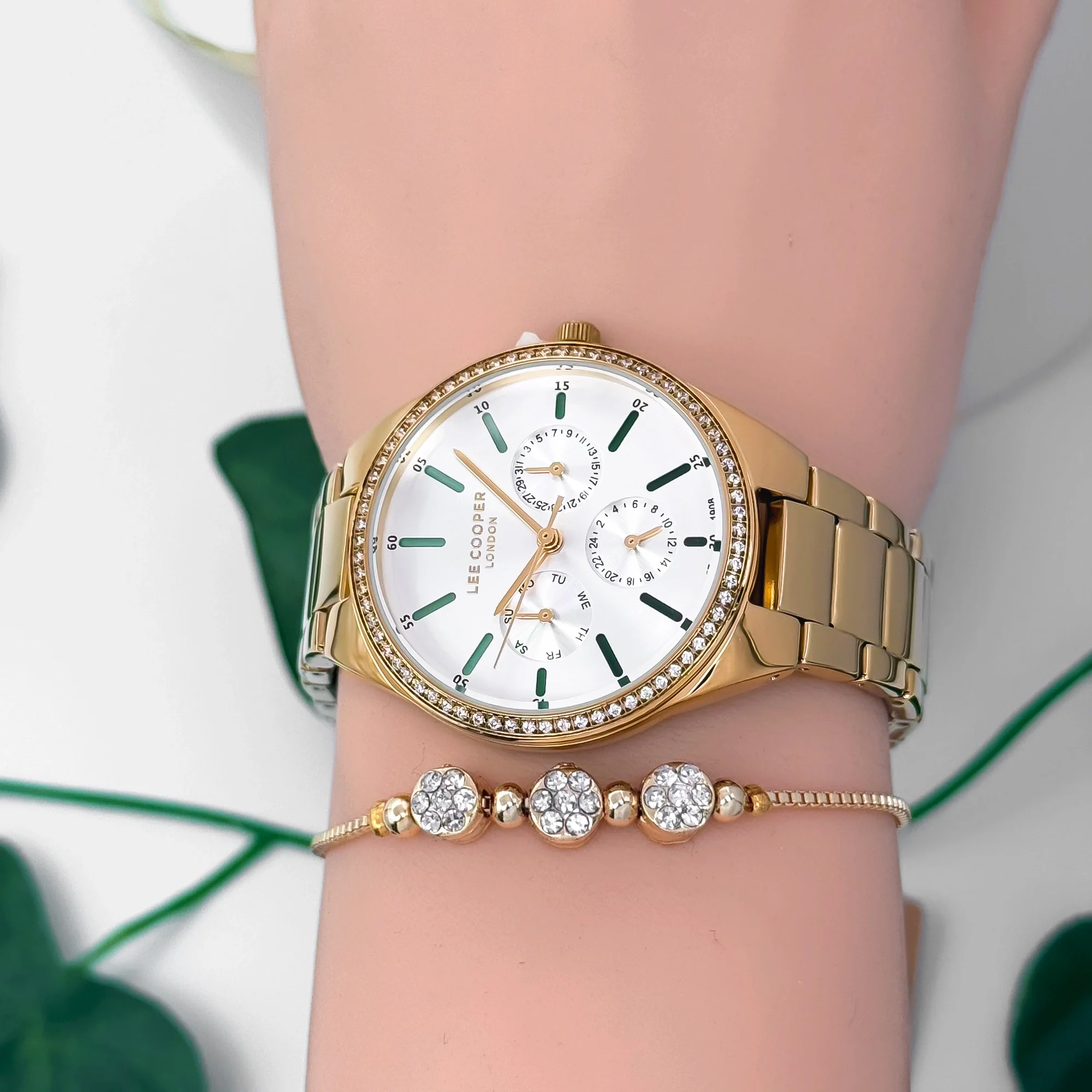 Lee Cooper LC07863.170 Gold Renk Çelik Kordon&Kasa Kadın Kol Saati 3Atm Su Geçirmezlik ZMLC021