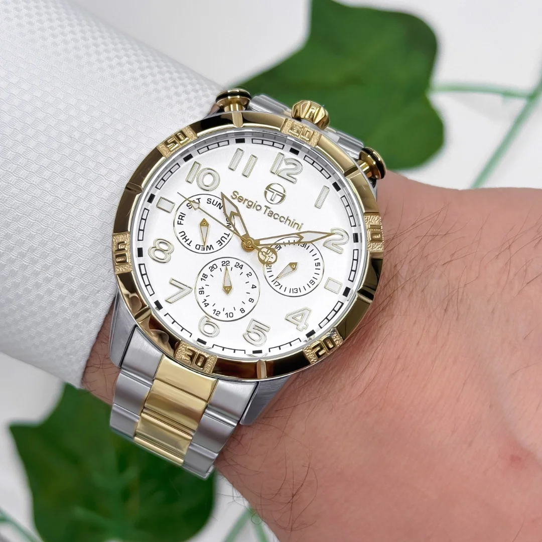 Sergio Tacchini Çelik Kordon&Kasa Erkek Kol Saati Gümüş-Gold ST.1.10184-2 zmst001