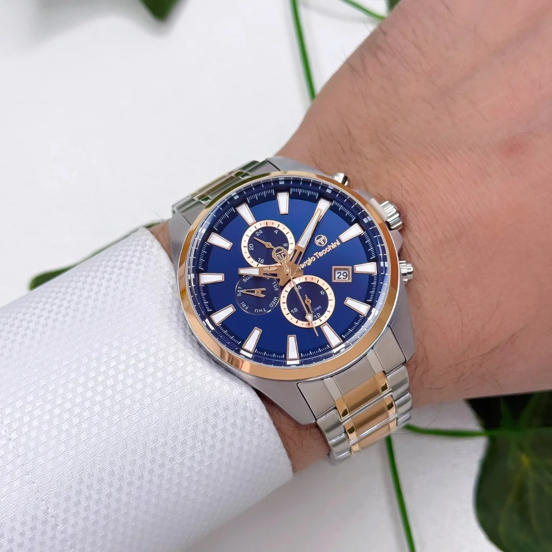 Sergio Tacchini Çelik Kordon&Kasa Erkek Kol Saati Gümüş-Rose ST.1.10167-4 zmst006