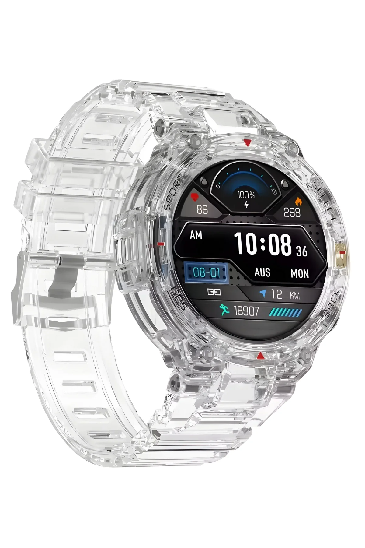 Slazenger SL.9.2429.5.01 Şeffaf Renk Outdoor Akıllı Saat Sesli Görüşme Özellikli ZMSL001