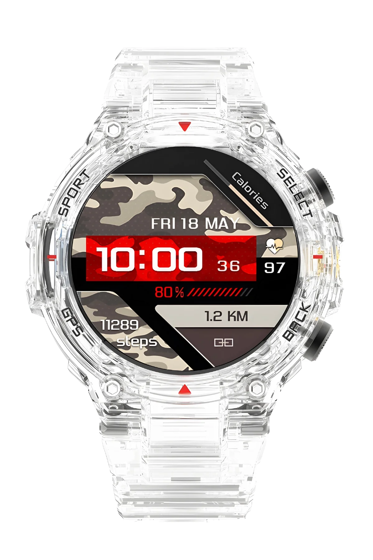 Slazenger SL.9.2429.5.01 Şeffaf Renk Outdoor Akıllı Saat Sesli Görüşme Özellikli ZMSL001