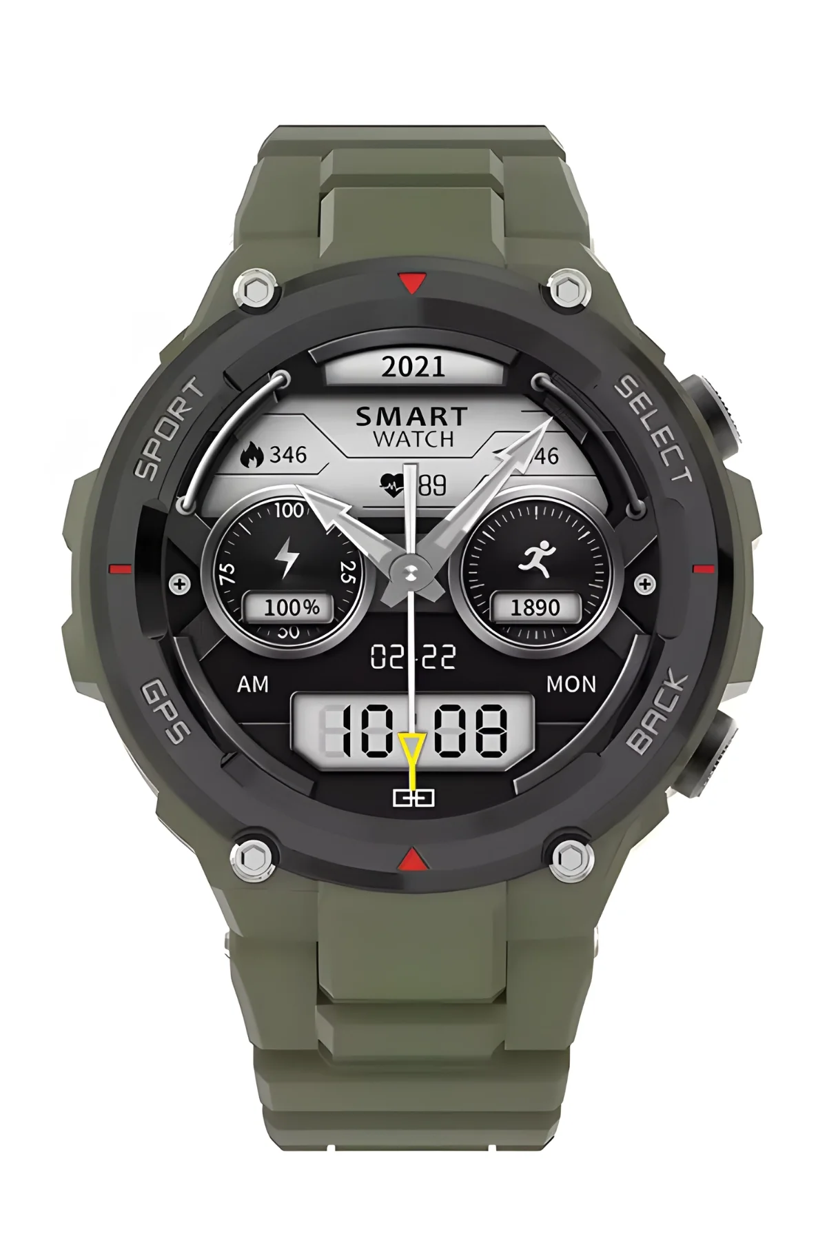 Slazenger SL.9.2429.5.02 Haki Renk Outdoor Akıllı Saat Sesli Görüşme Özellikli ZMSL001