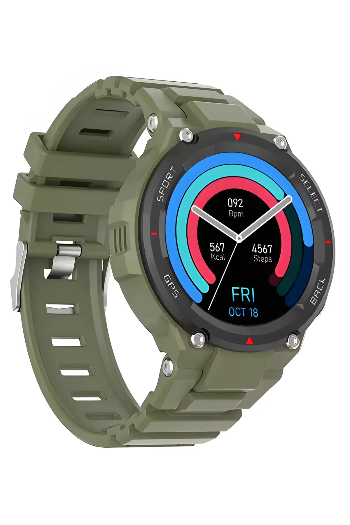 Slazenger SL.9.2429.5.02 Haki Renk Outdoor Akıllı Saat Sesli Görüşme Özellikli ZMSL001