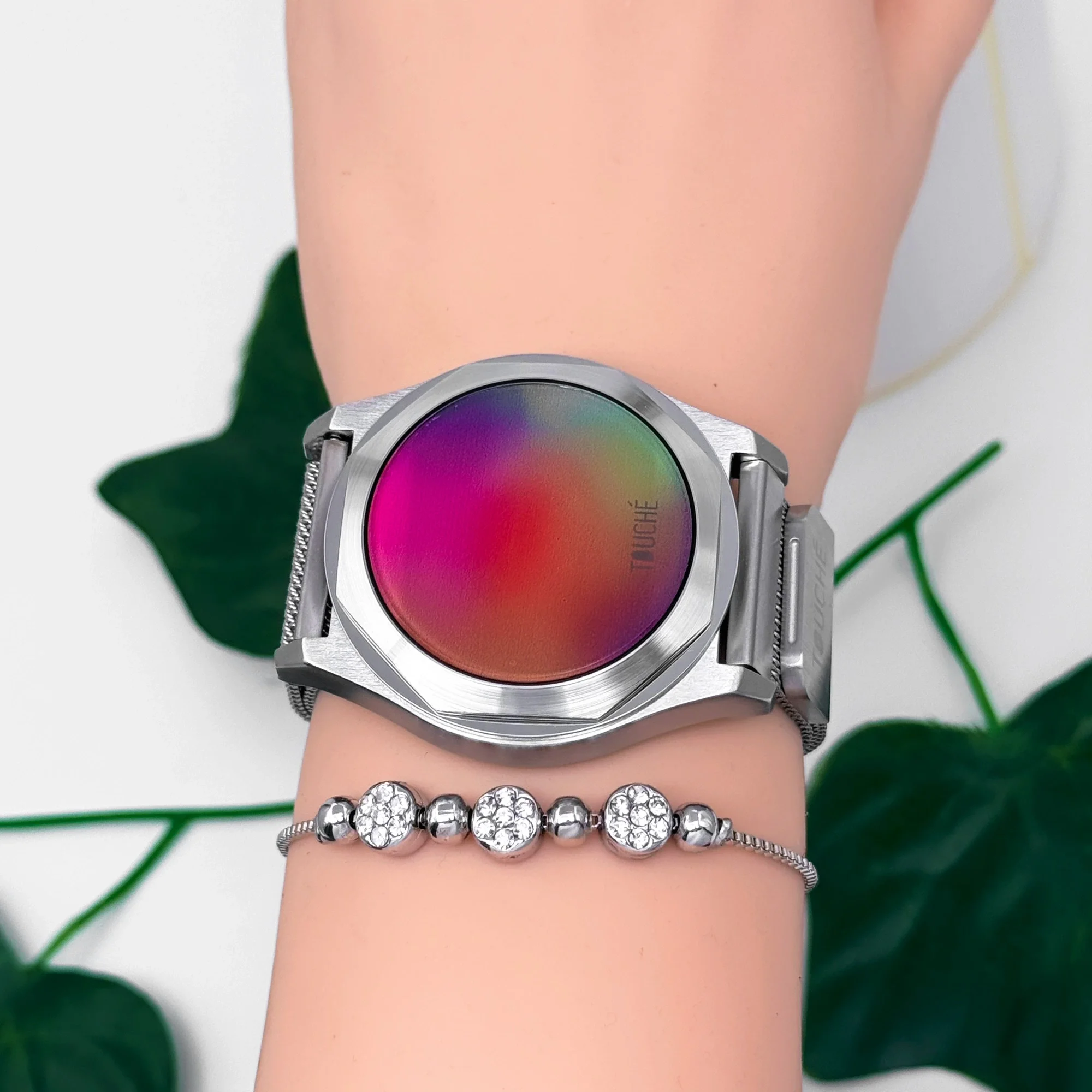 Touche Dokunmatik Unisex Kol Saati Dokunmatik Ekran 3 Atm Su Geçirmez Gümüş zmtc004