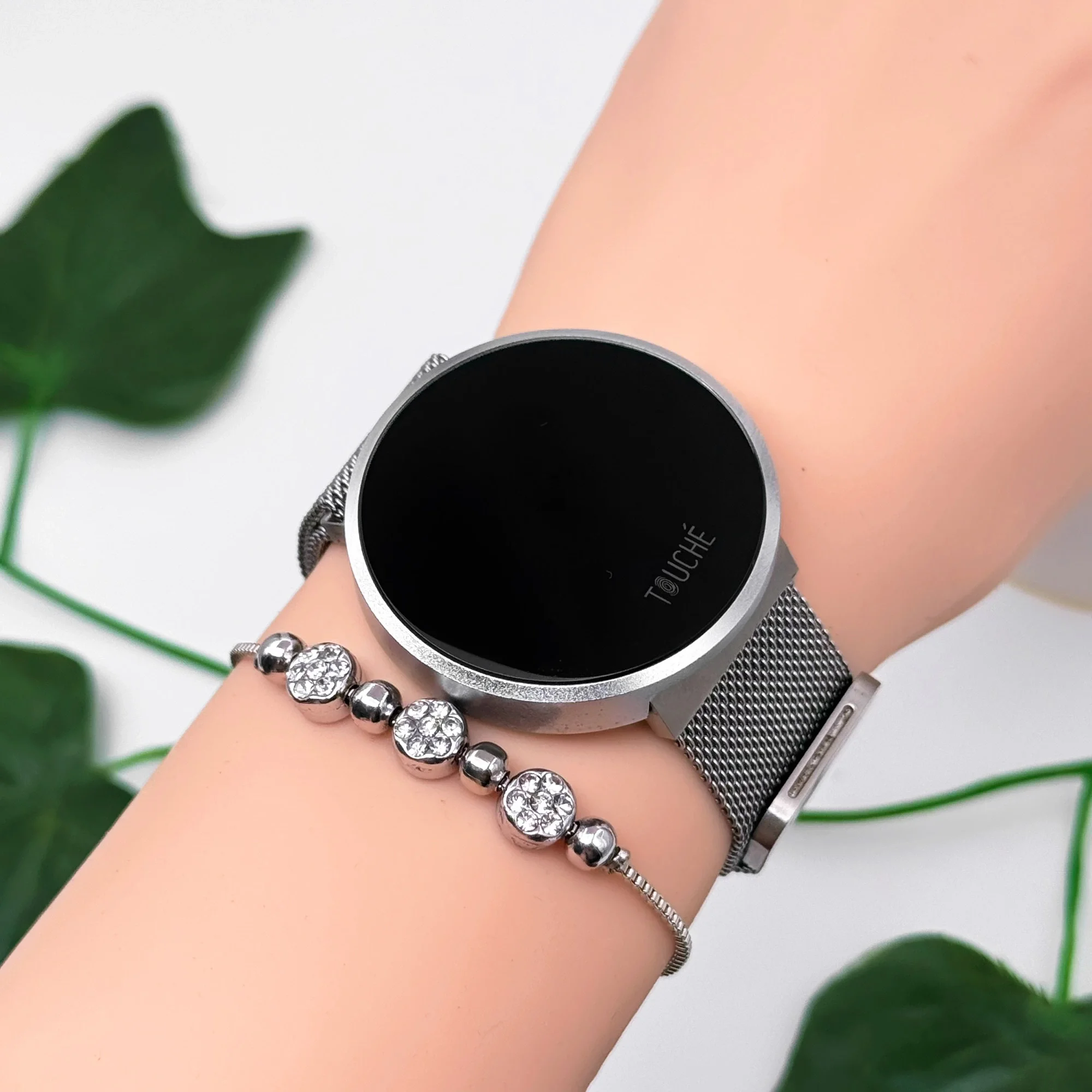 Touche Dokunmatik Unisex Kol Saati Dokunmatik Ekran 3 Atm Su Geçirmez Gümüş zmtc005