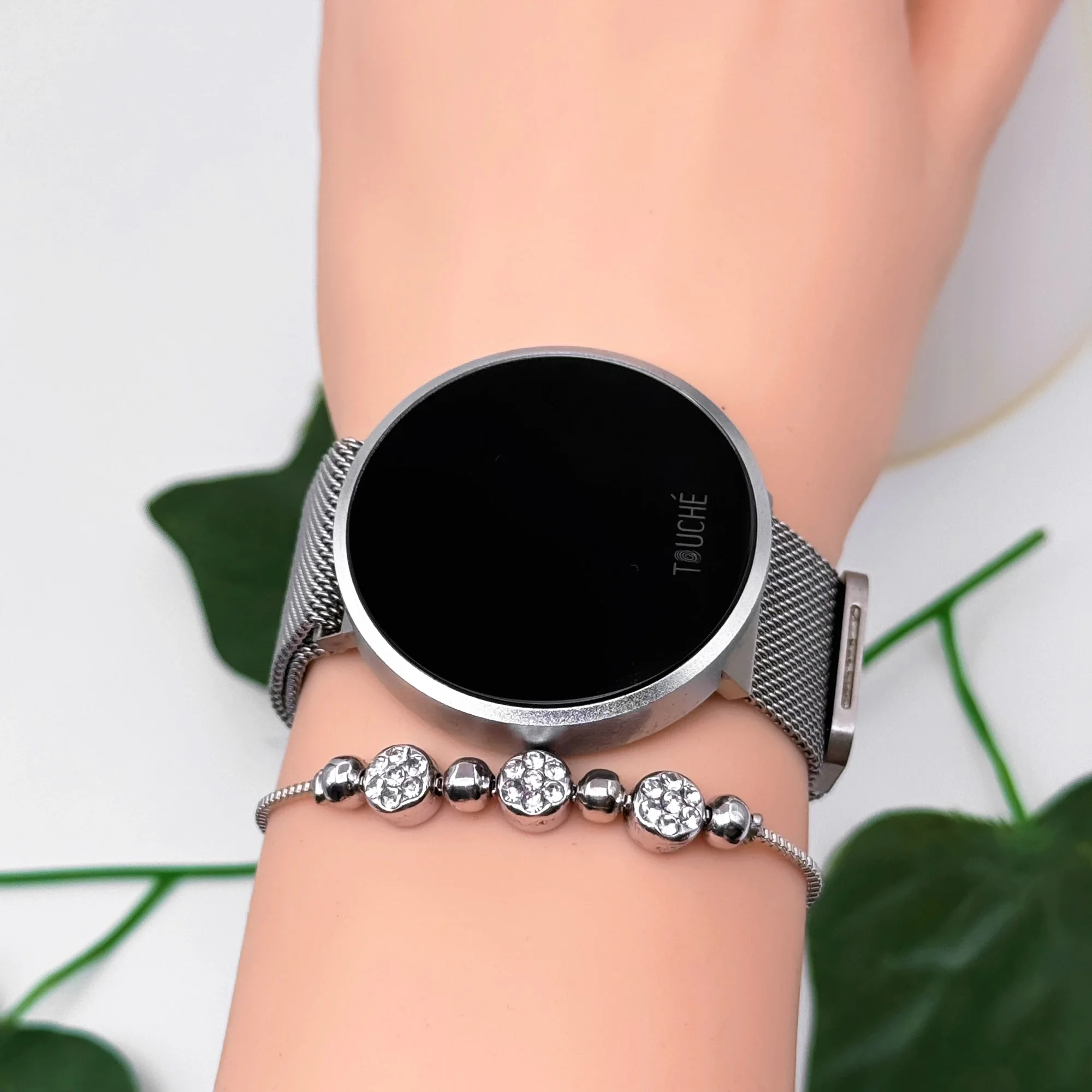 Touche Dokunmatik Unisex Kol Saati Dokunmatik Ekran 3 Atm Su Geçirmez Gümüş zmtc005