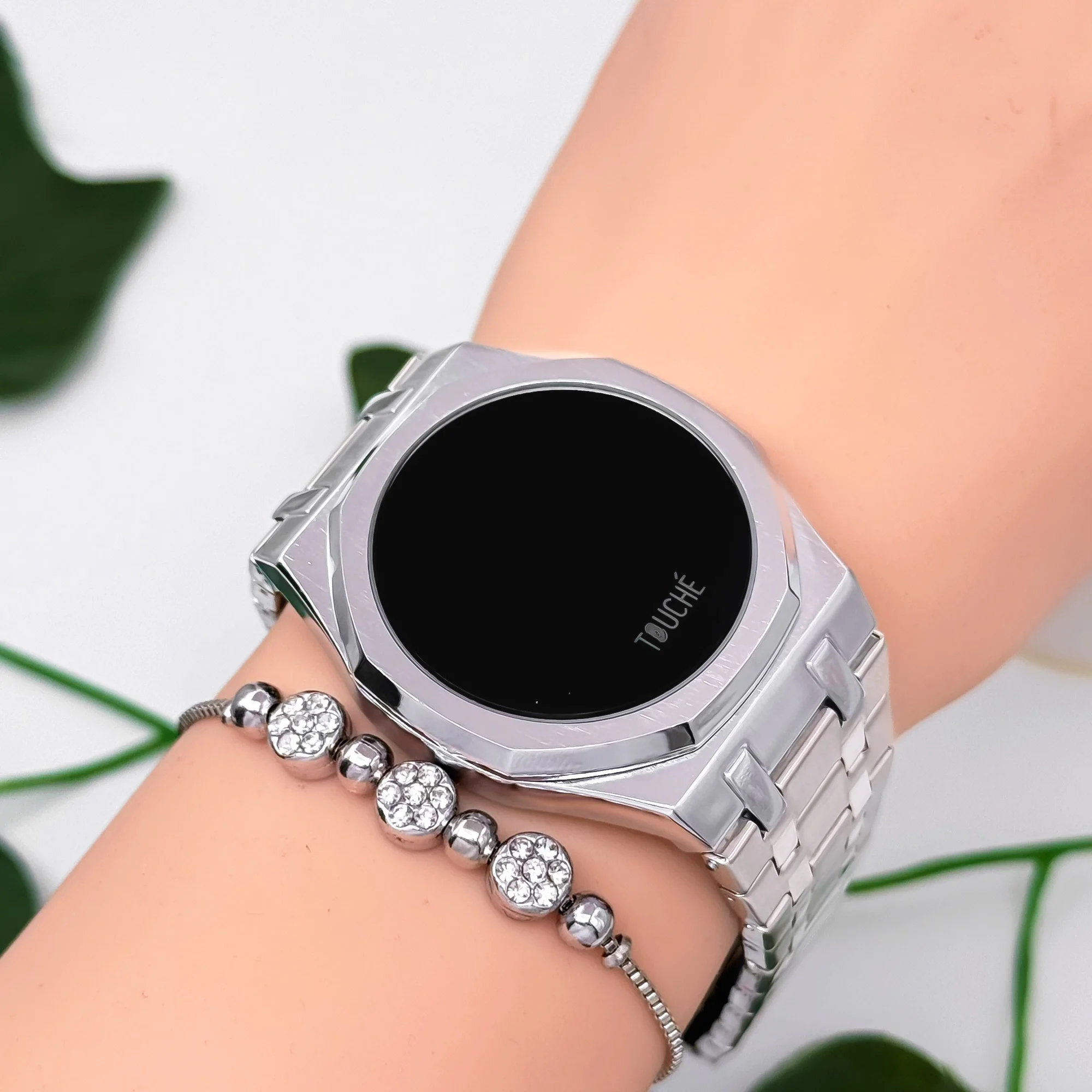 Touche Dokunmatik Unisex Kol Saati Dokunmatik Ekran 3 Atm Su Geçirmez Gümüş zmtc006