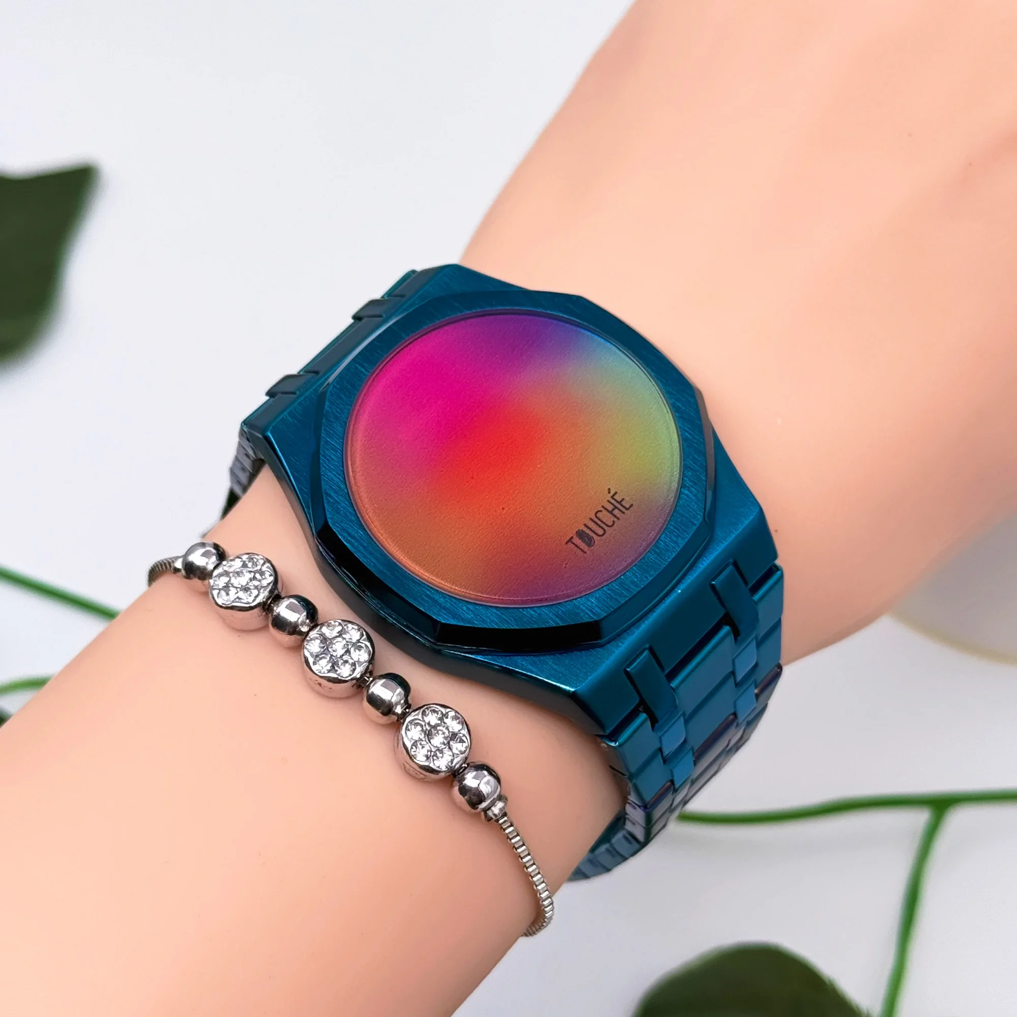 Touche Dokunmatik Unisex Kol Saati Dokunmatik Ekran 3 Atm Su Geçirmez Mavi zmtc007