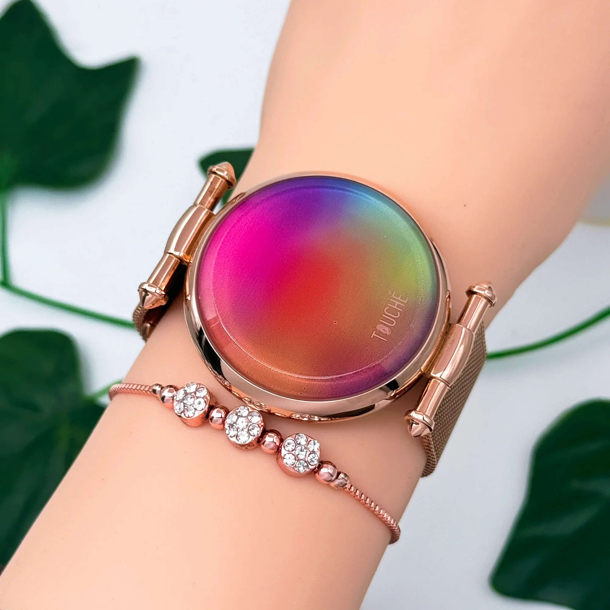 Touche Dokunmatik Unisex Kol Saati Dokunmatik Ekran 3 Atm Su Geçirmez Rose zmtc002