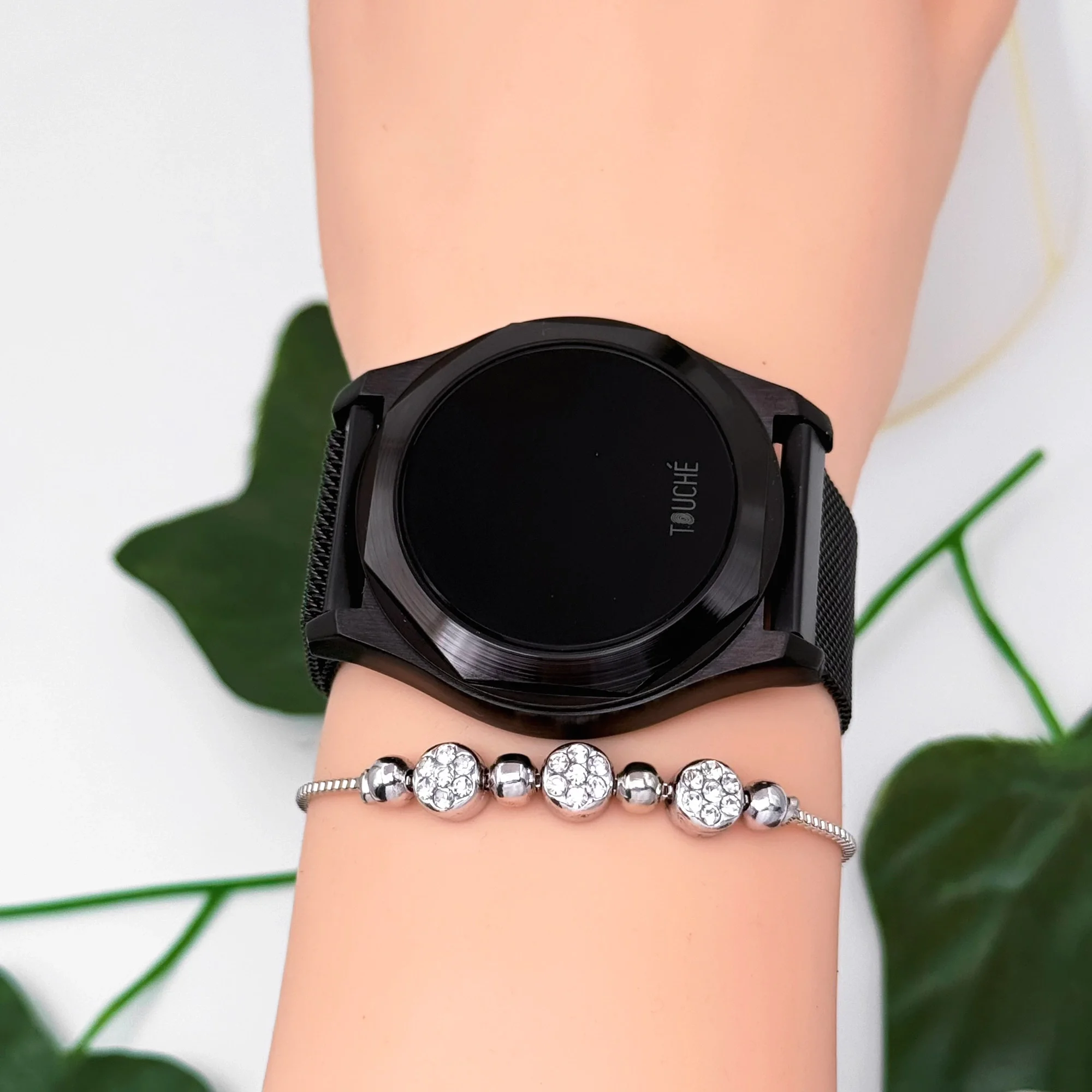 Touche Dokunmatik Unisex Kol Saati Dokunmatik Ekran 3 Atm Su Geçirmez Siyah zmtc003