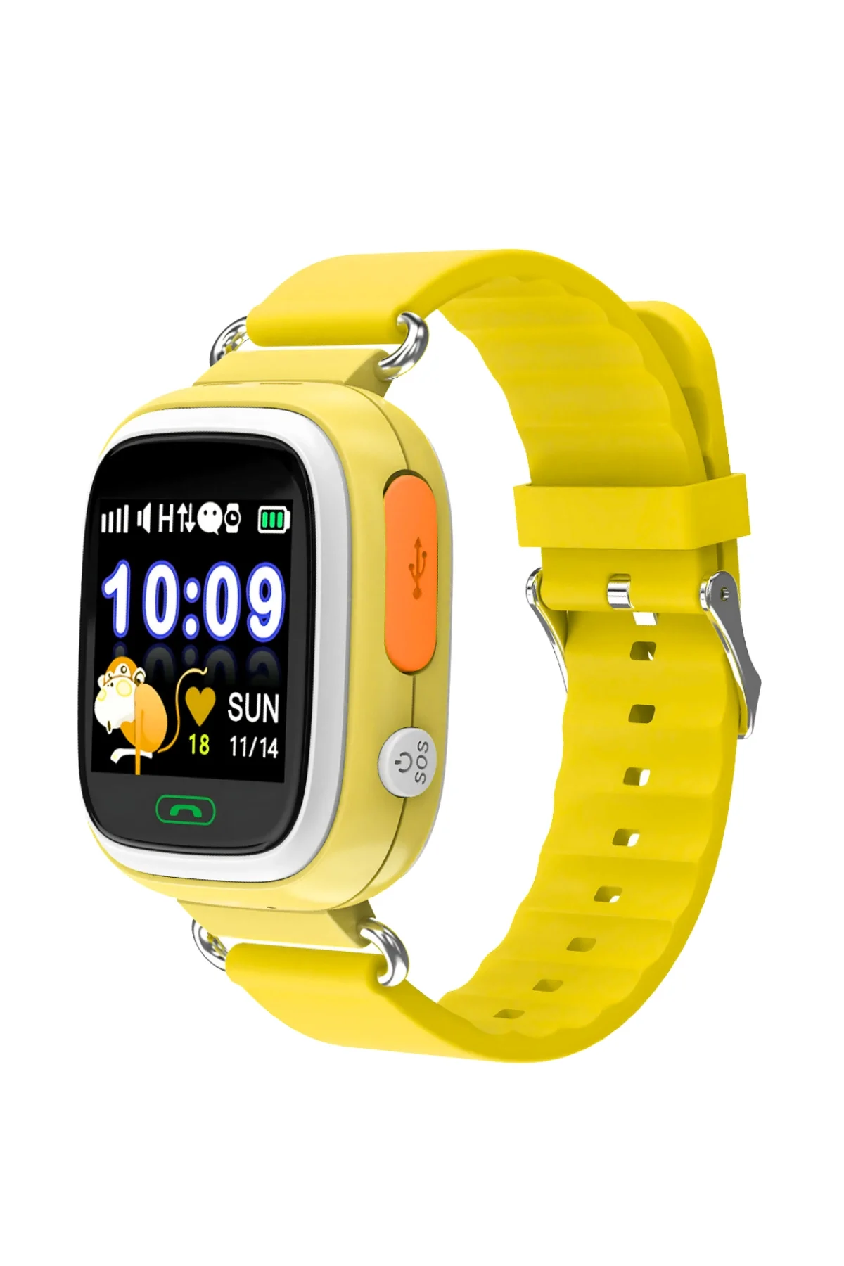 ZMSMART Akıllı Çocuk Takip Saati, BTK Kayıtlı ve Orijinal 2 Yıl Garantili Sarı zms1190