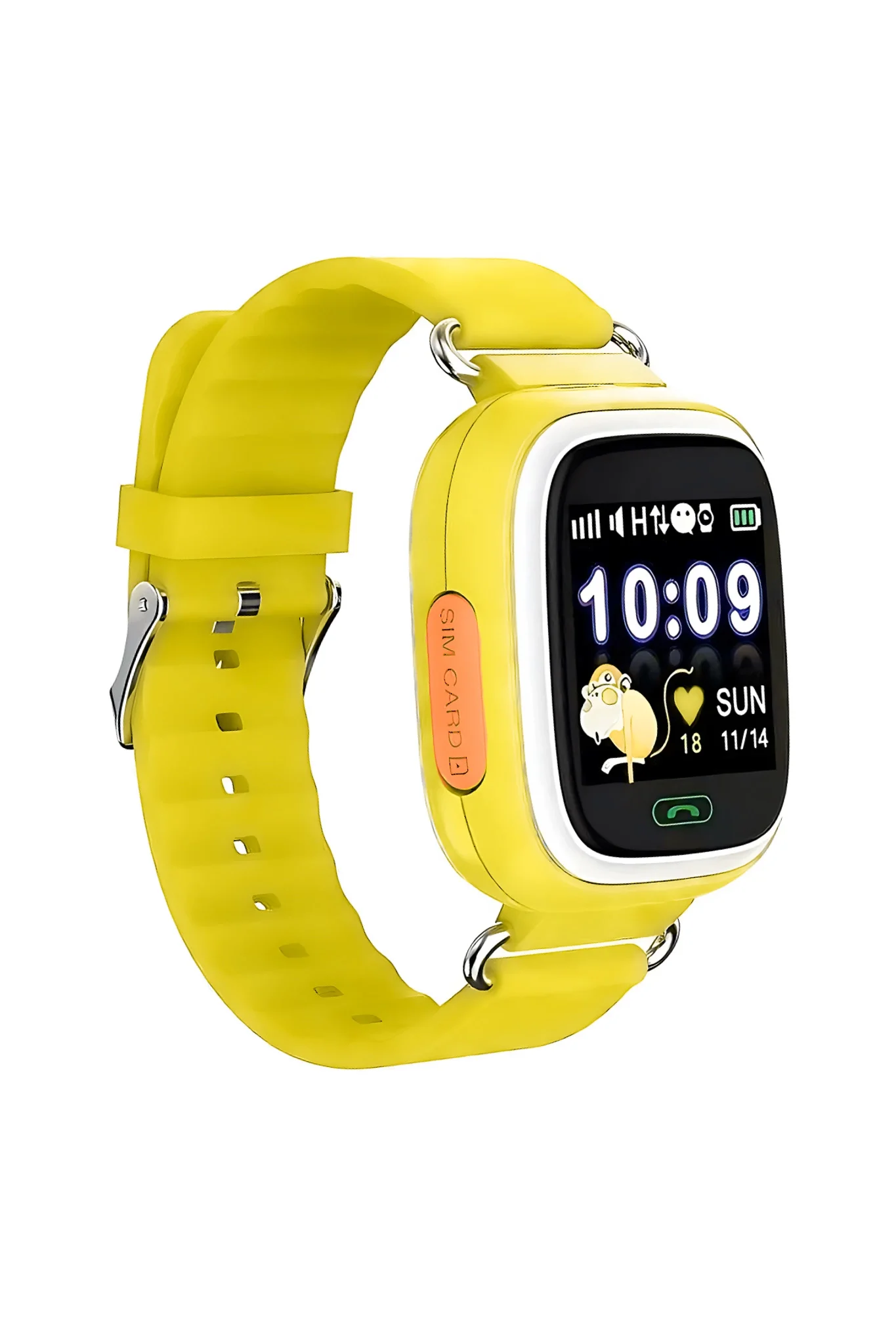 ZMSMART Akıllı Çocuk Takip Saati, BTK Kayıtlı ve Orijinal 2 Yıl Garantili Sarı zms1190