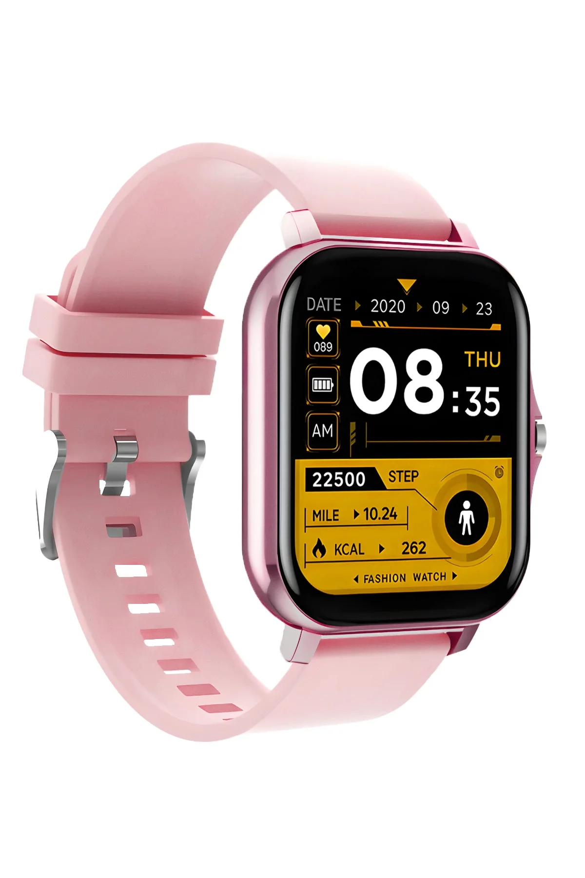 ZmSmart Akıllı Saat Sesli Görüşme Özellikli Spor Modlu 42mm Unisex Pembe-Pembe DW68