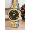 Commes Gümüş-Gold-Siyah Renk Crono Çelik Kordon Erkek Kol Saati Full Fonksiyon+Bileklik zmcms036