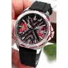 Daniel Klein Otomatik Mekanizma Silikon Kordon Çelik Kasa Erkek Kol Saati Siyah-Kırmızı zmdk1193