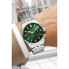 Ferrucci Takvimli Erkek Kol Saati Çelik Kasa & Çelik Kordon Gümüş-Yeşil zmfer205