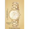 Ferrucci Kadın Kol Saati Çelik Kordon Çelik Kasa Taşlı Bileklik Hediyesi ile Gold zmfer045